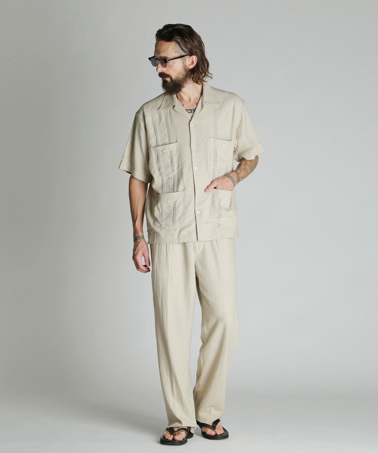 LINEN GUAYABERA SHIRT/リネン グアテマラシャツ