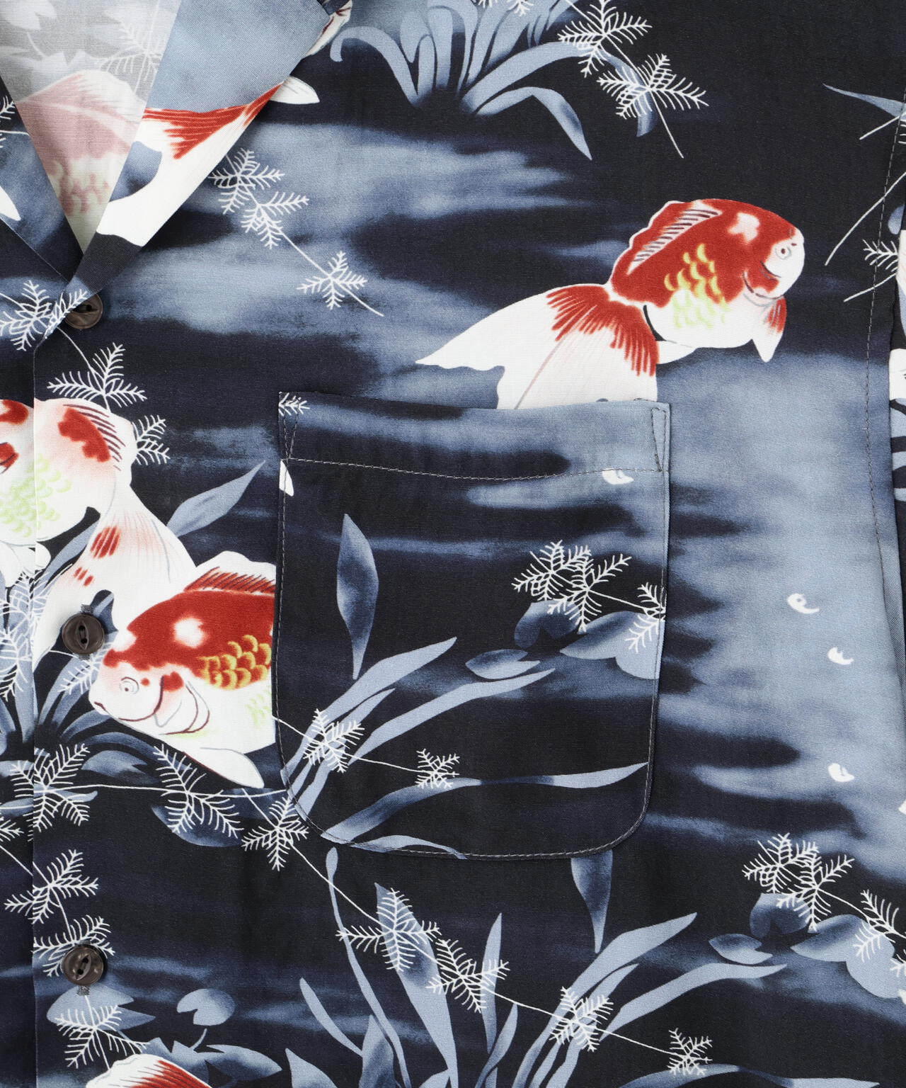 ×PINEAPPLE JUICE/×パイナップルジュース/GOLDFISH RAYON SHIRT/ゴールドフィッシュ レーヨン シャツ