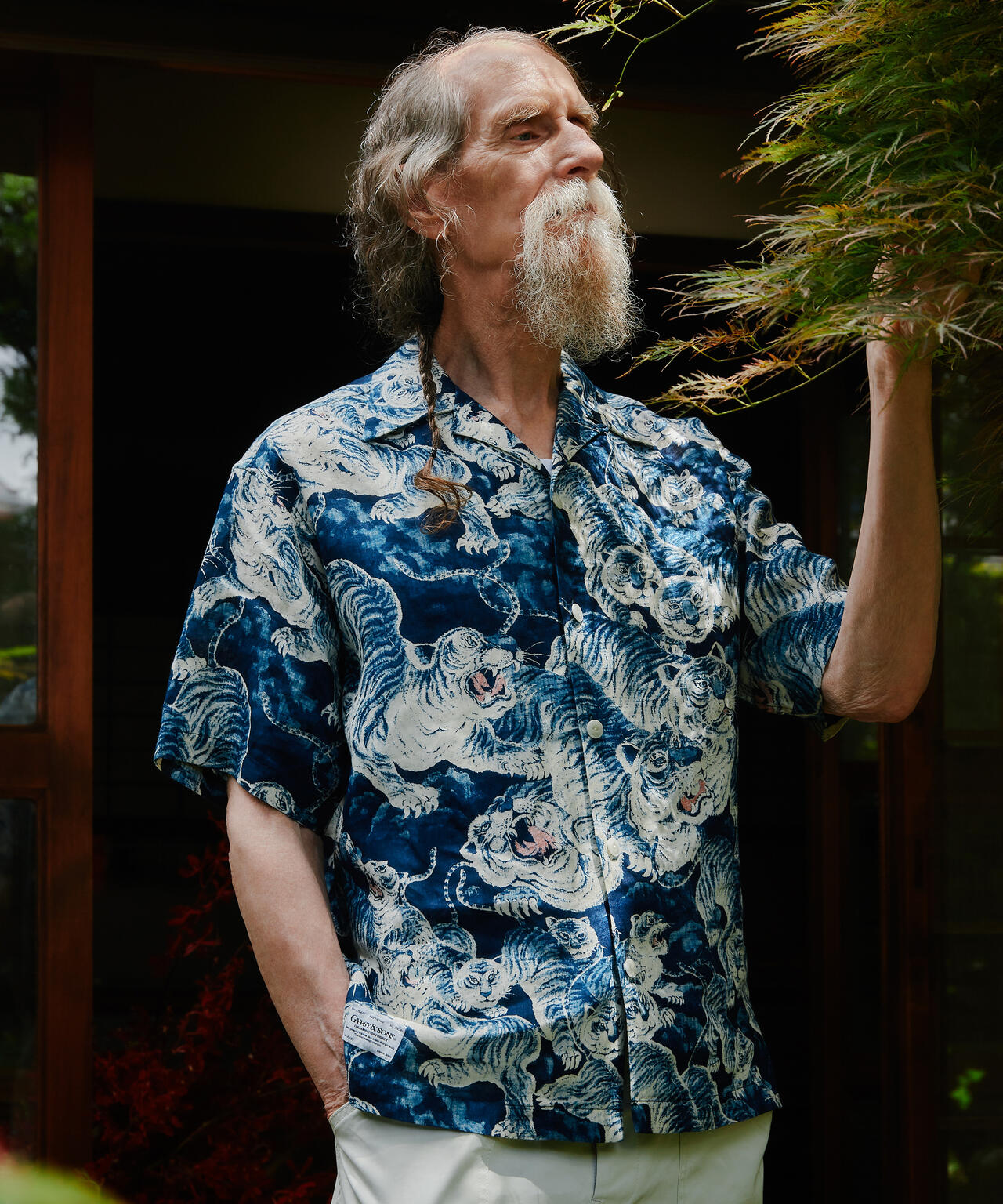 ×GYPSY&SONS/ジプシー&サンズ/INDIGO SHIRT/インディゴシャツ 百虎