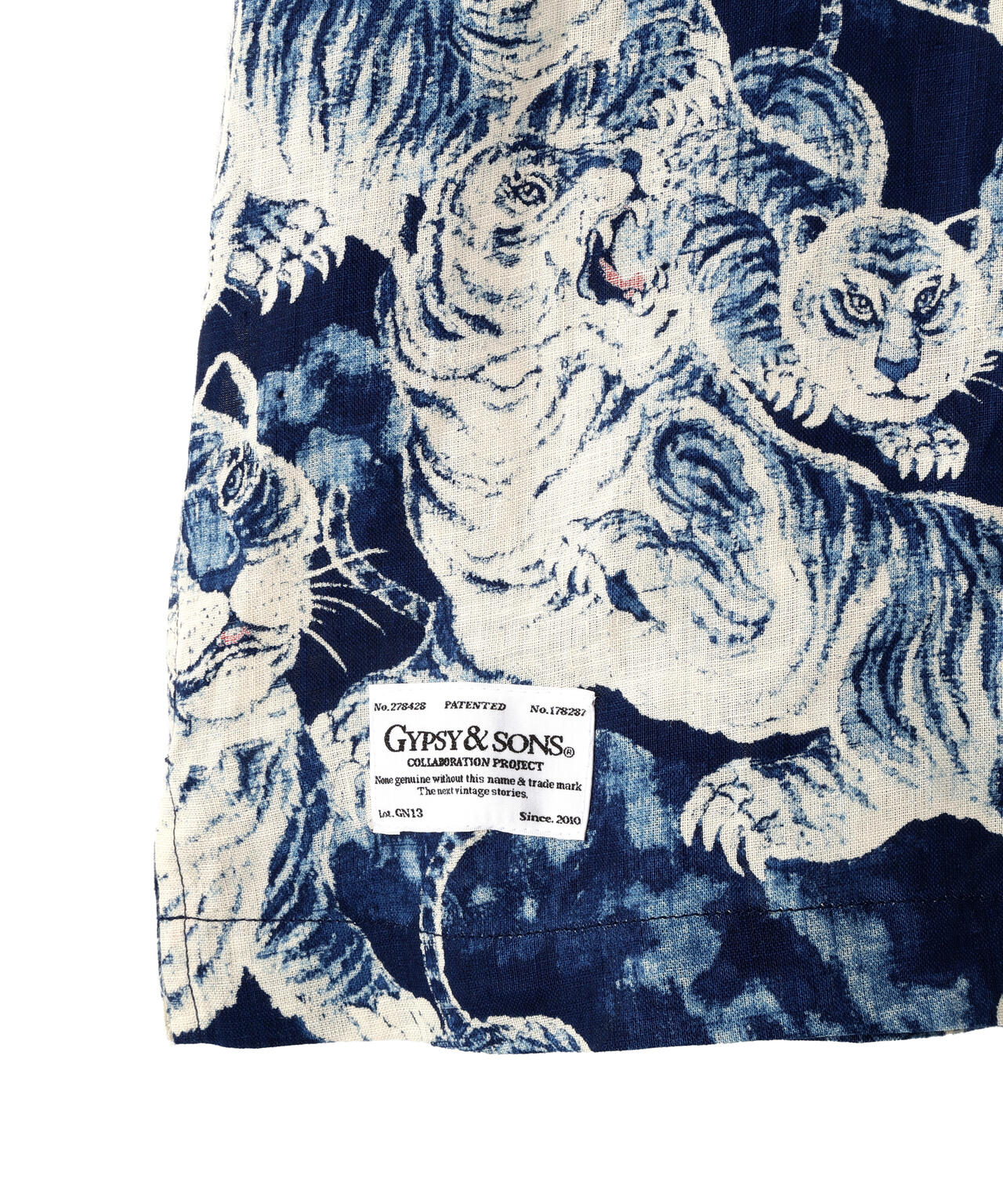 ×GYPSY&SONS/ジプシー&サンズ/INDIGO SHIRT/インディゴシャツ 百虎