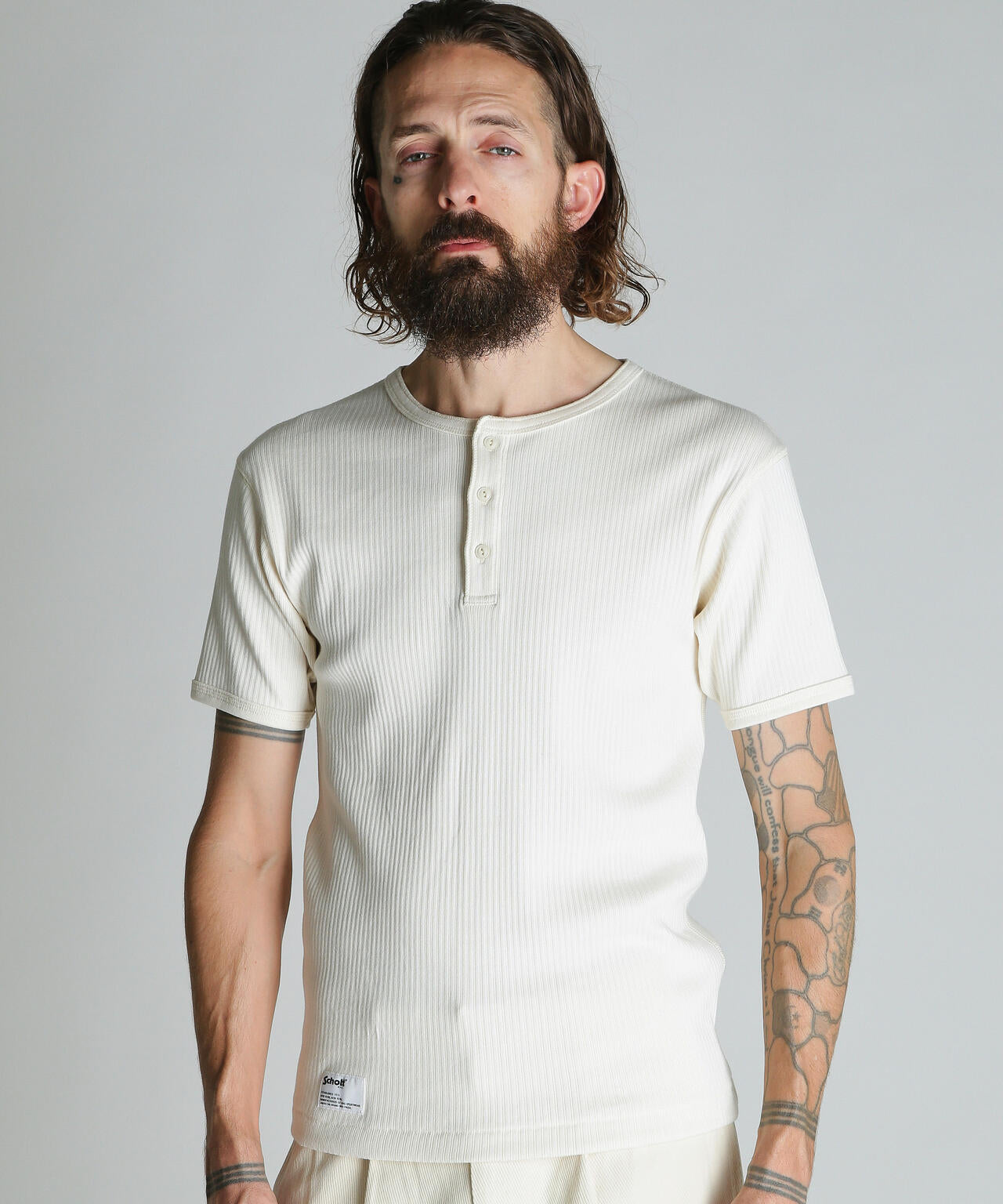ARMY RIB HENLEY T-SHIRT/アーミーリブヘンリーネック Tシャツ