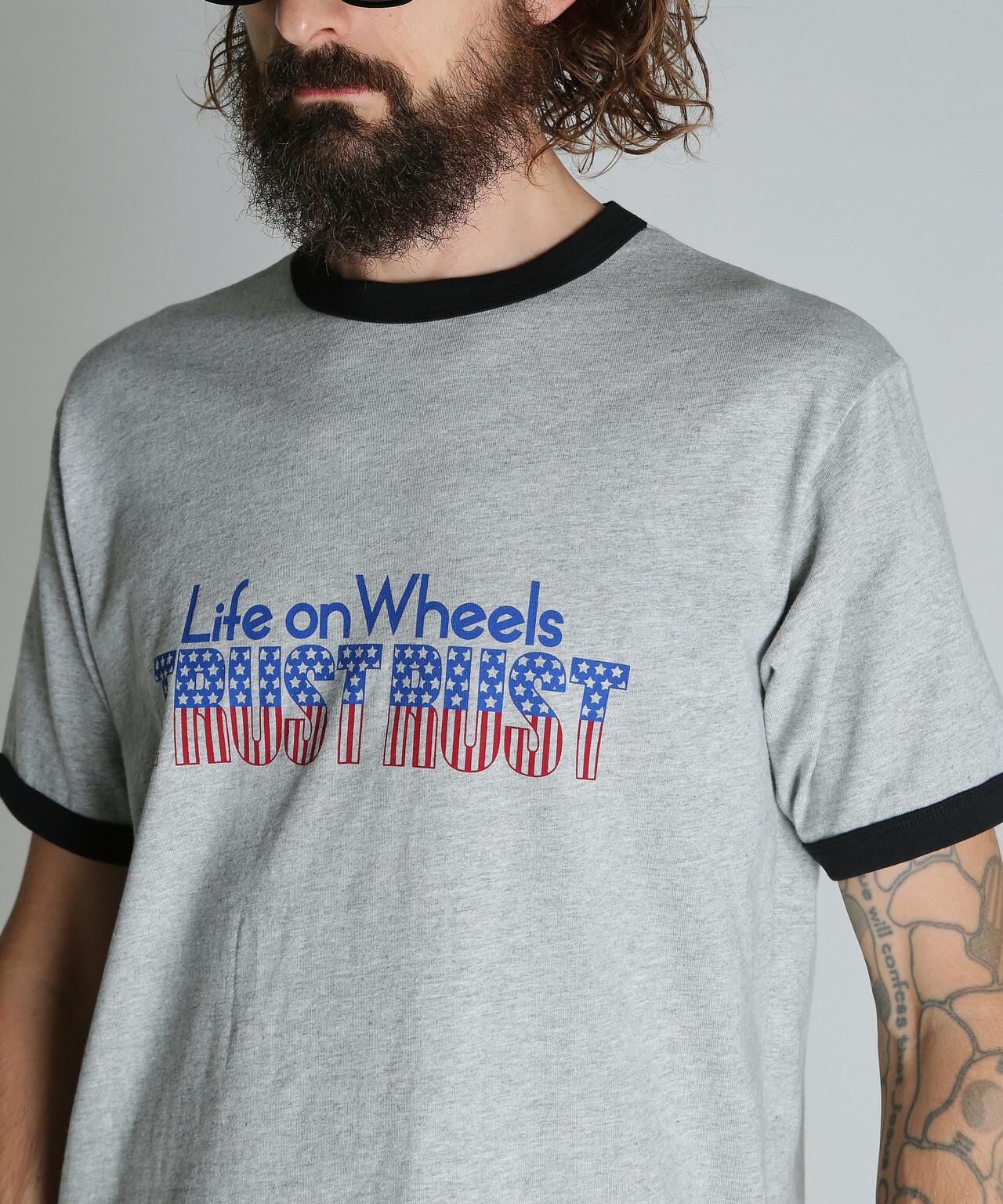 TRUST RUST RINGER T-SHIRT/トラストラスト リンガーTシャツ