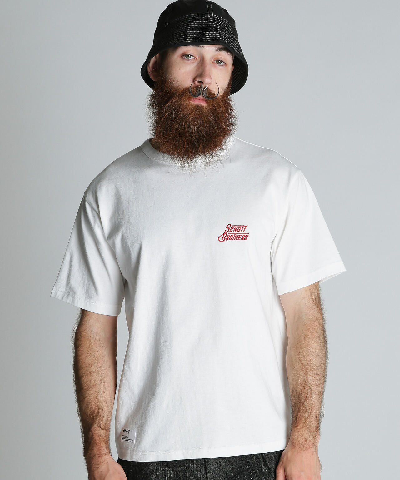 HEART.LOGO Schott BROS. EMB. T-SHIRT/ハートロゴ ショットブロス 刺繍Tシャツ
