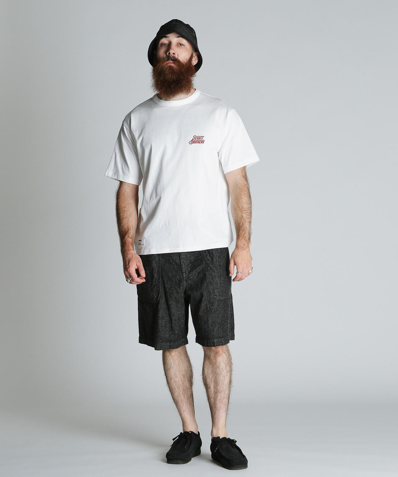 HEART.LOGO Schott BROS. EMB. T-SHIRT/ハートロゴ ショットブロス 刺繍Tシャツ
