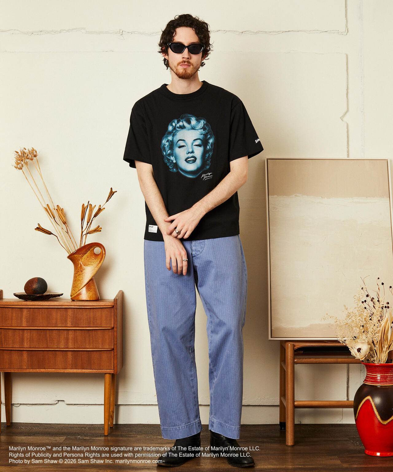 M.M.MONOCHROME T-SHIRT/マリリンモンロー モノクローム Tシャツ
