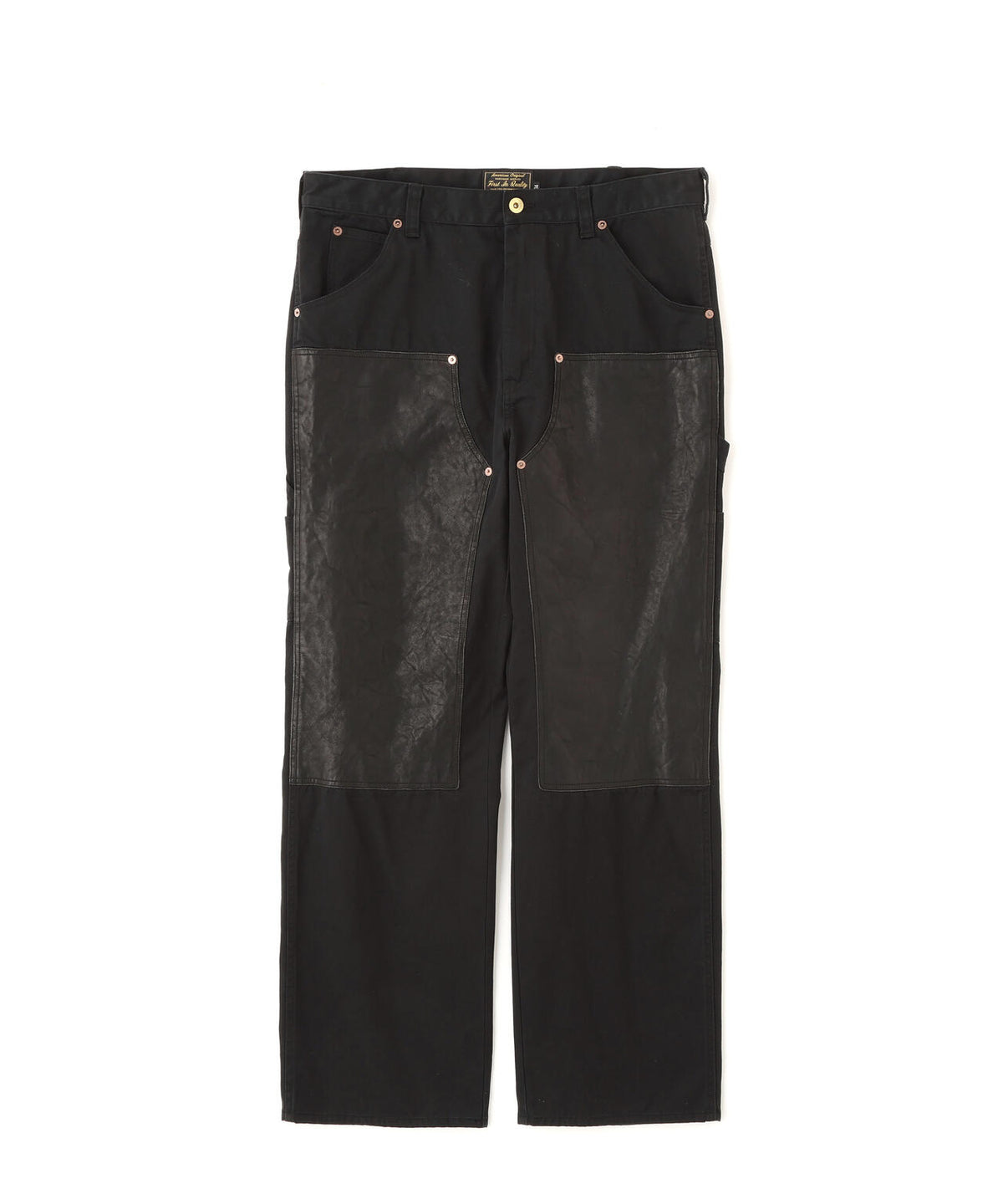 LEATHER COMB. DOUBLE KNEE PANTS/レザー コンビ ダブルニー パンツ