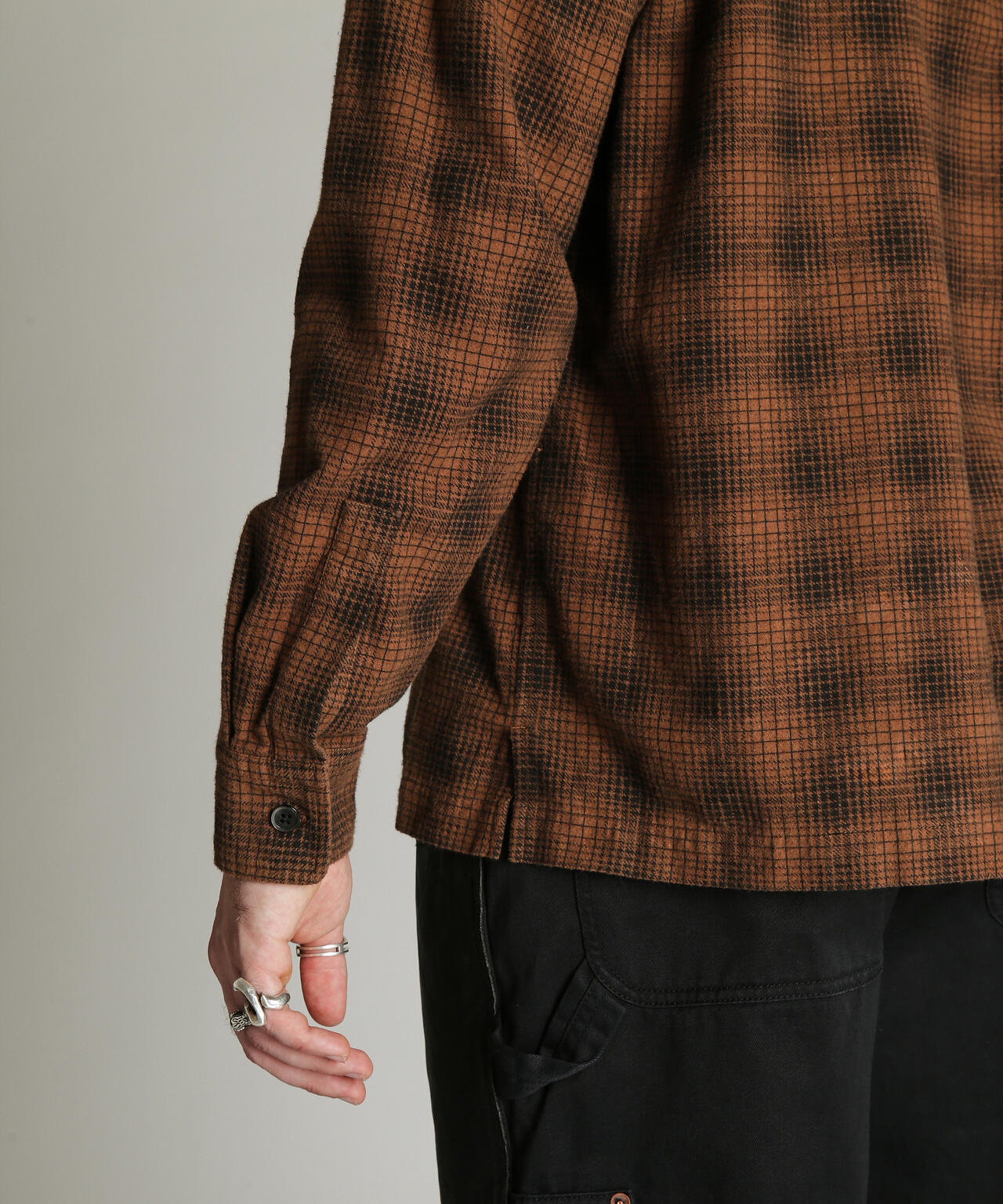 PRINT OMBRE CHECK FLANNEL SHIRT/プリント オンブレ チェック フランネル シャツ
