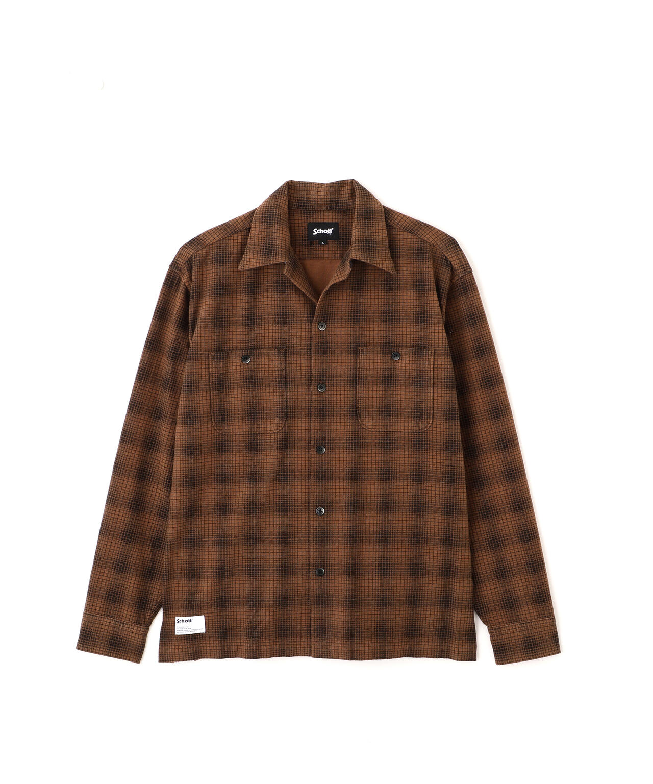 PRINT OMBRE CHECK FLANNEL SHIRT/プリント オンブレ チェック フランネル シャツ