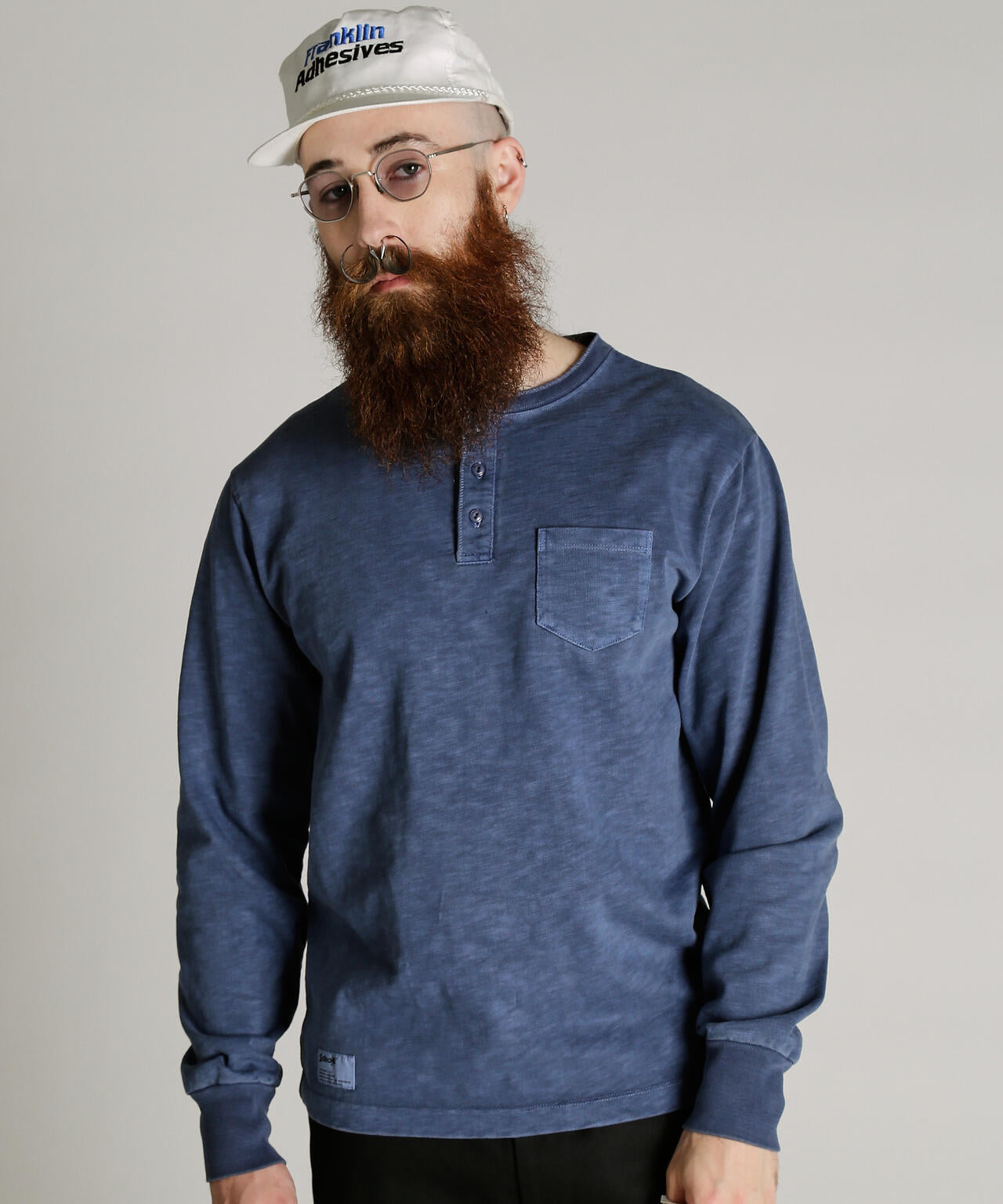 SLUB HENLEY LS T-SHIRT/スラブ ヘンリー ロンT