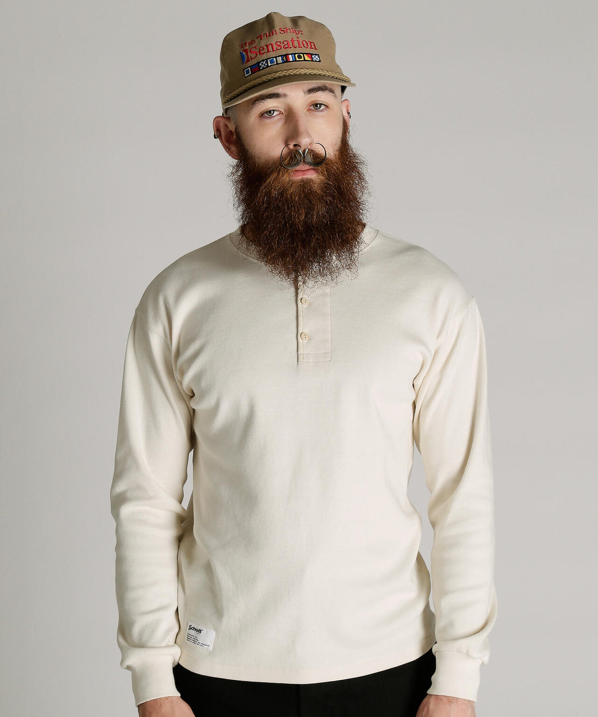 KNITTING HENLEY LS T-SHIRT/ニット ヘンリーロンT