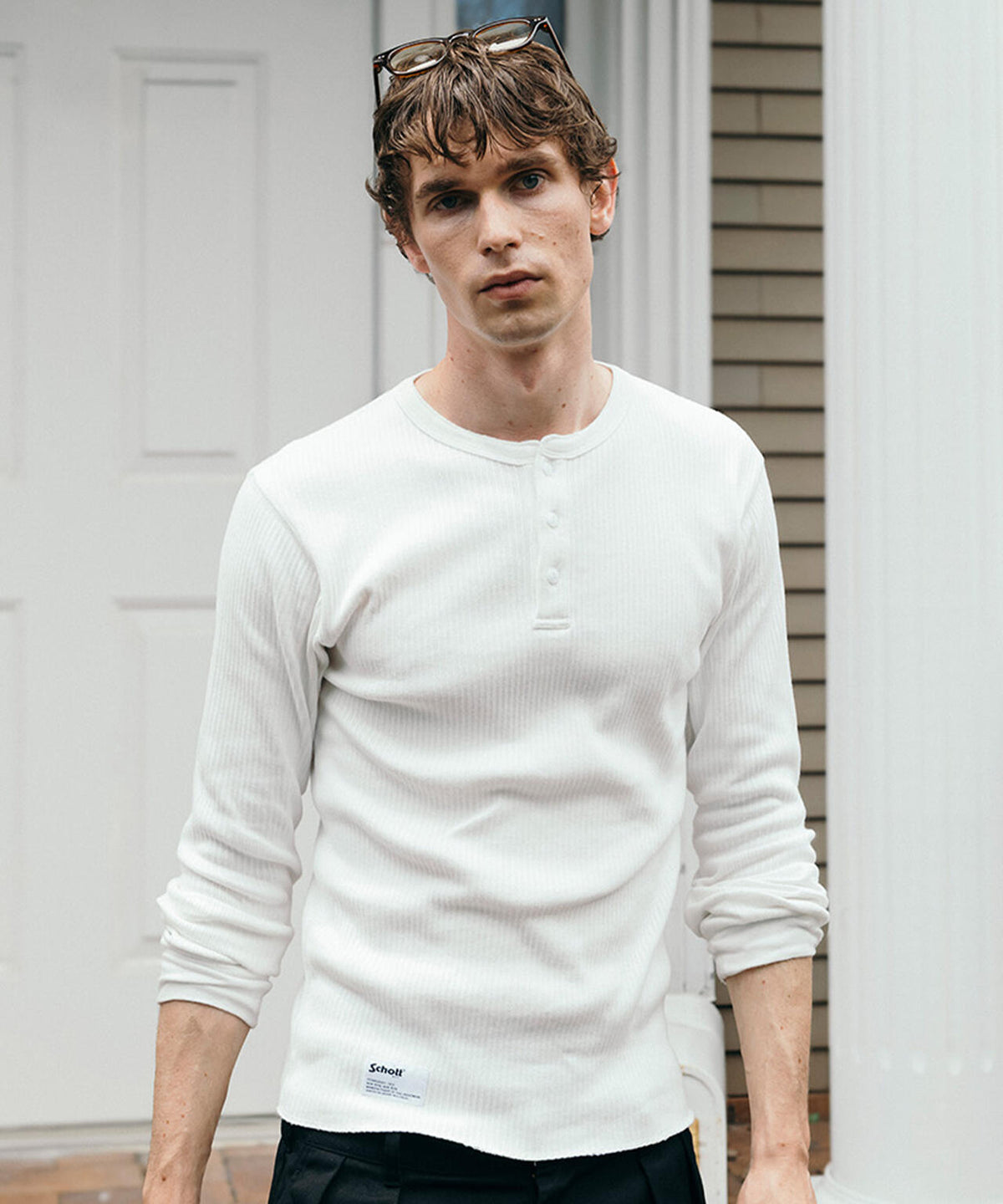 ARMY RIB HENLEY LS T-SHIRT/アーミーリブ ヘンリーロンT