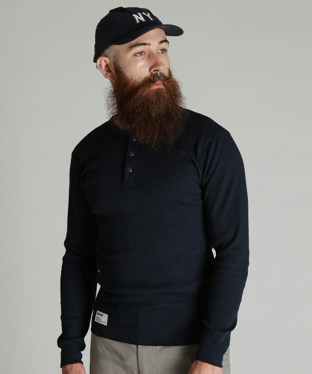 ARMY RIB HENLEY LS T-SHIRT/アーミーリブ ヘンリーロンT