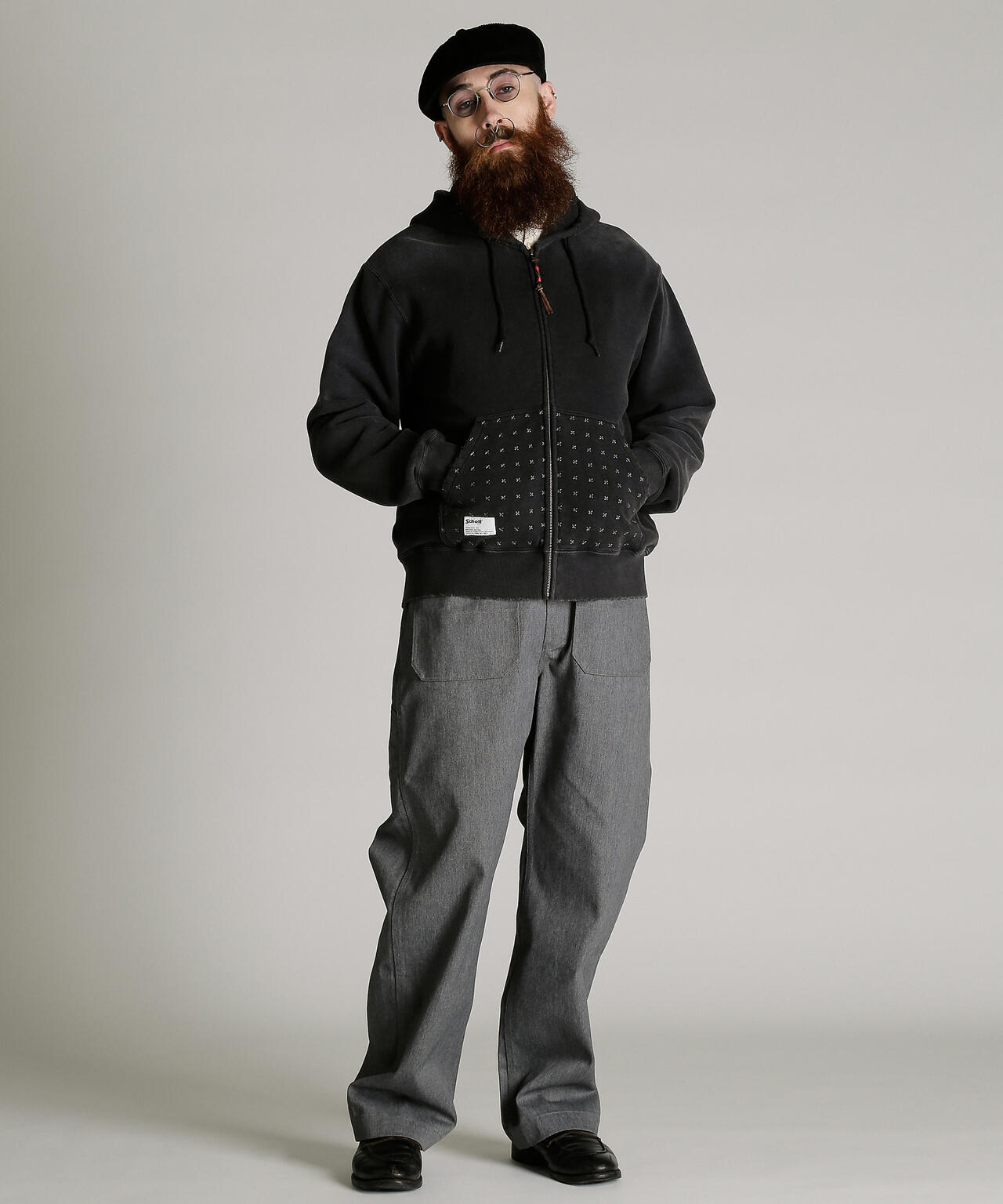 ASING ZIP HOODED SWEAT/エイジング ジップ スウェット