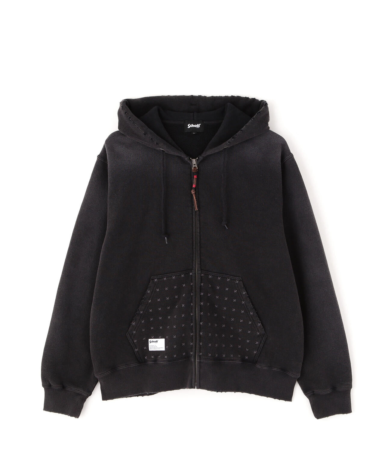 ASING ZIP HOODED SWEAT/エイジング ジップ スウェット