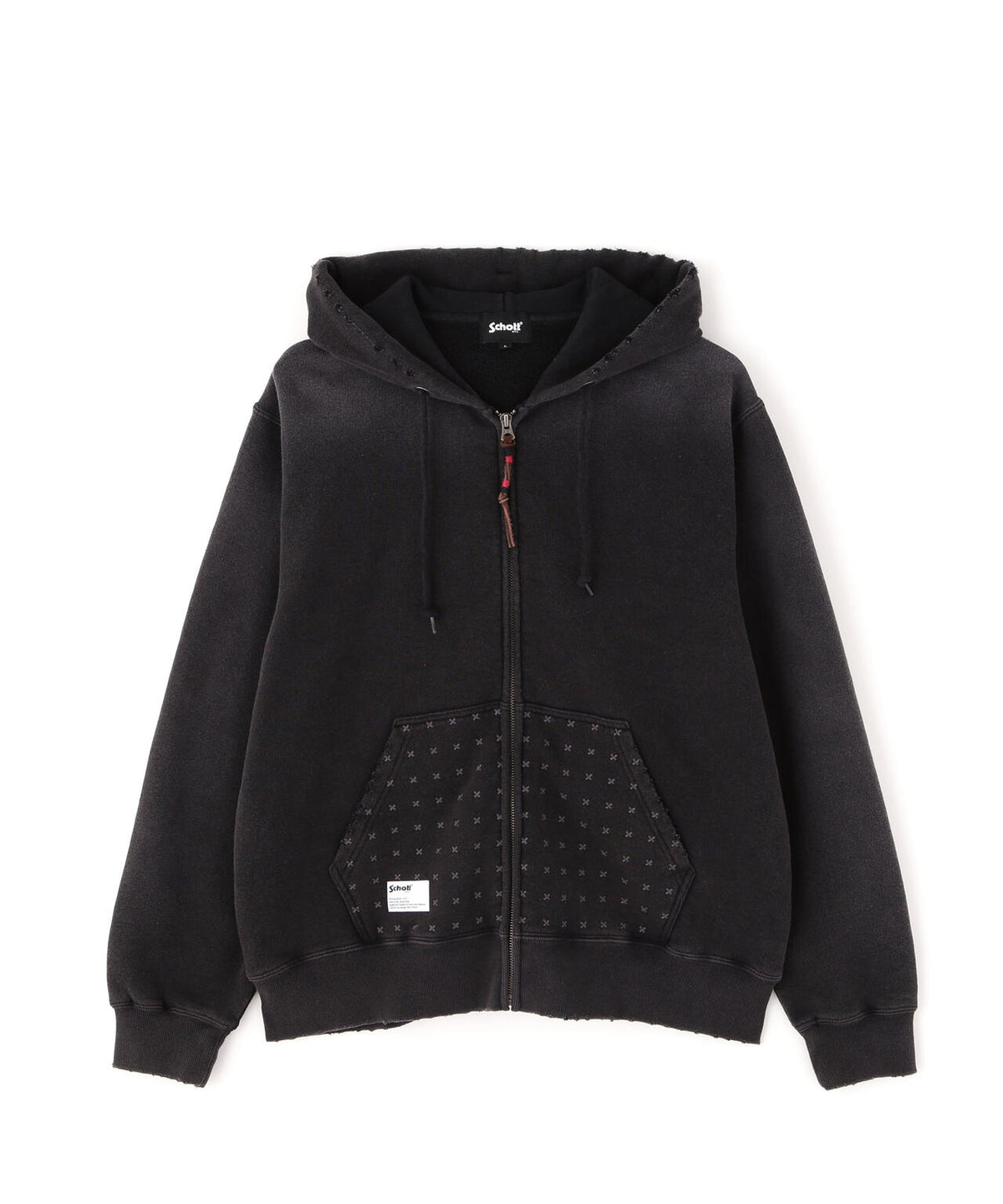 ASING ZIP HOODED SWEAT/エイジング ジップ スウェット