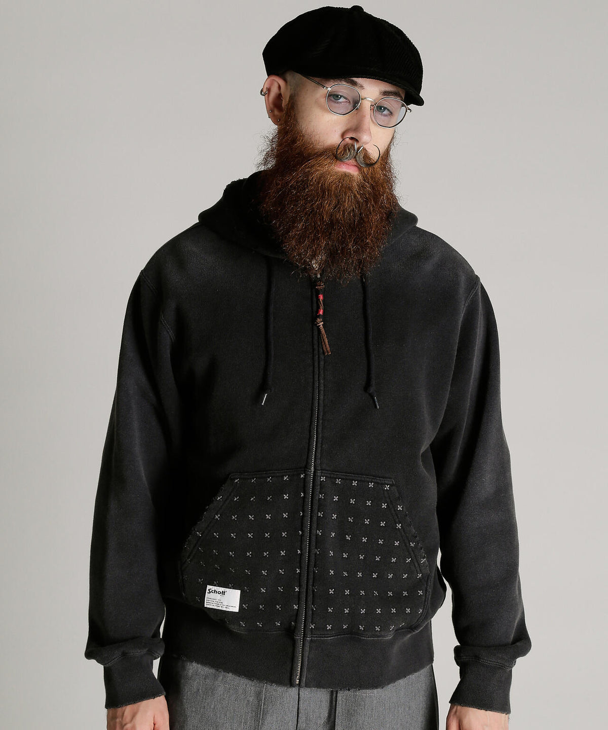 ASING ZIP HOODED SWEAT/エイジング ジップ スウェット