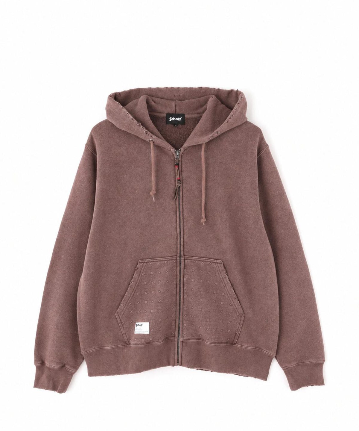 ASING ZIP HOODED SWEAT/エイジング ジップ スウェット