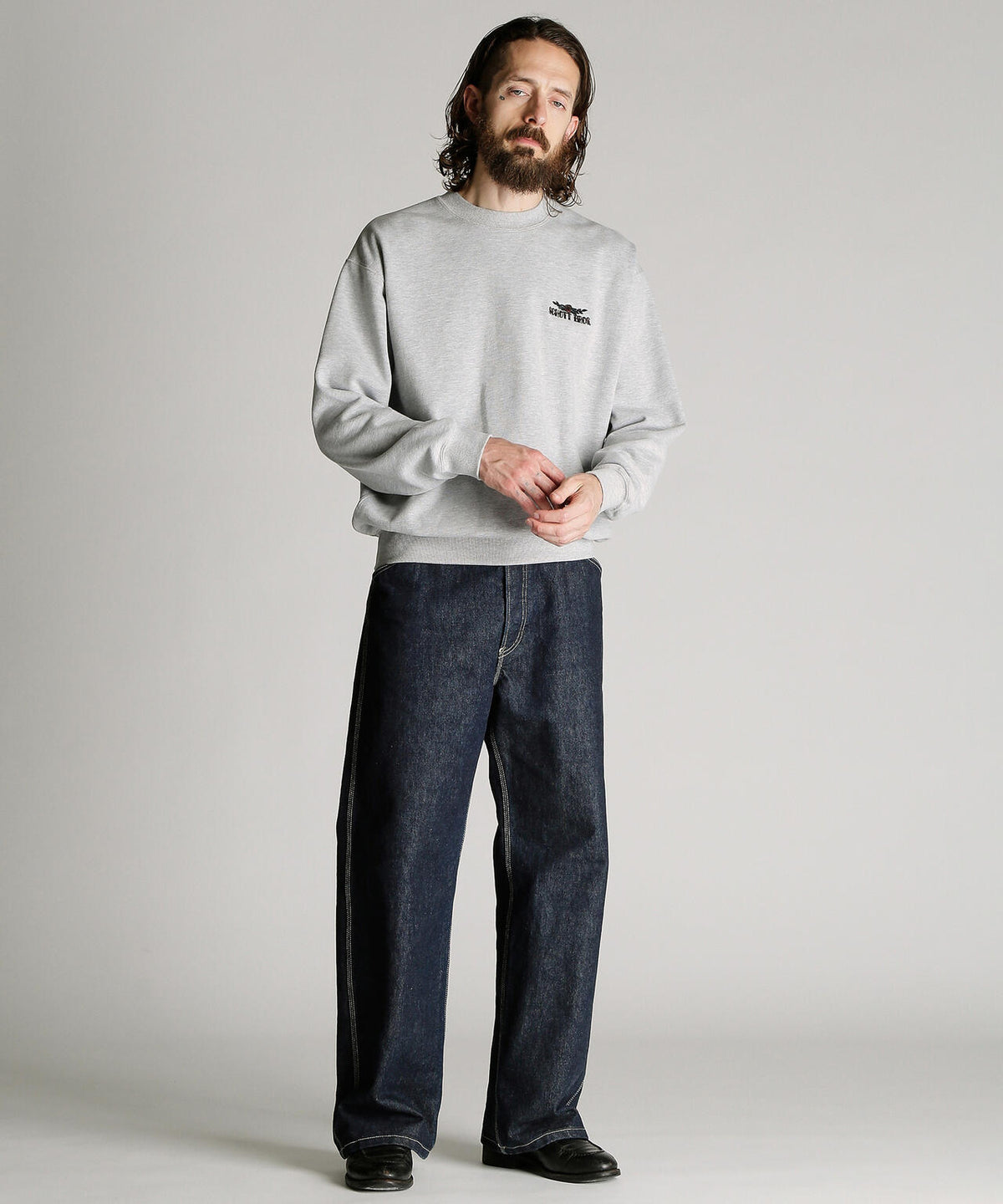 CREW SWEAT SHAKE HAND HORSE/クルースウェット シェイクハンドホース