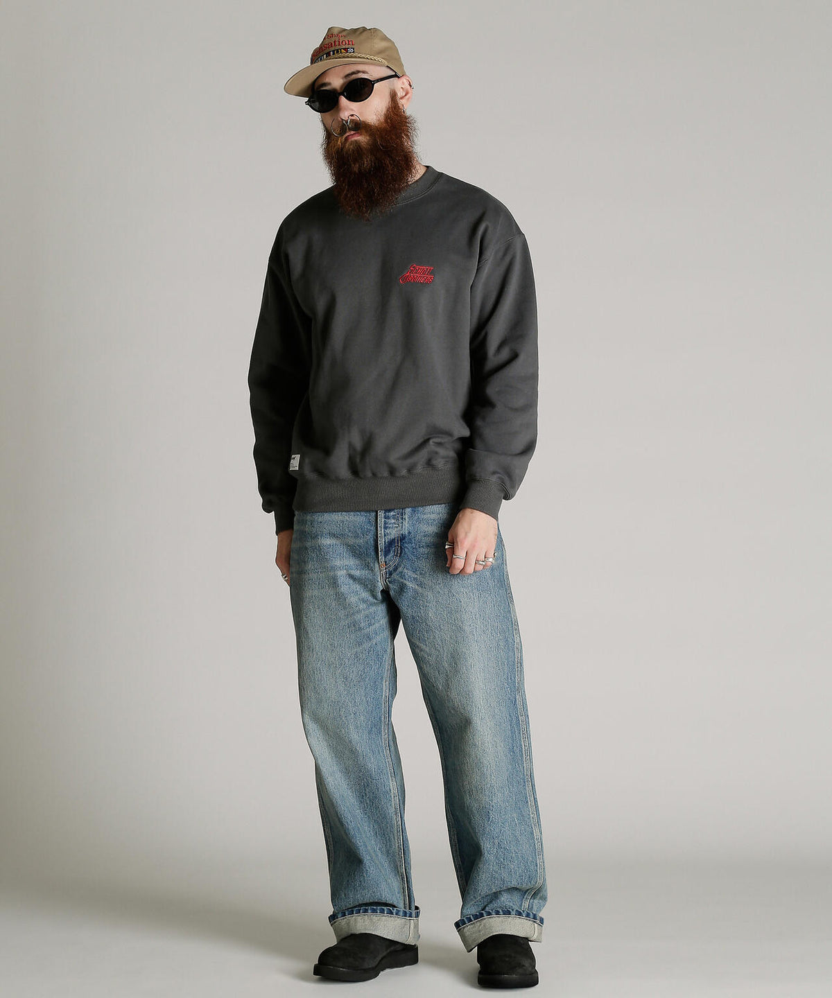 CREW SWEAT H.LOGO Schott BROS. EMB./クルー 刺繍スウェット ハート ロゴ ショット ブラザーズ