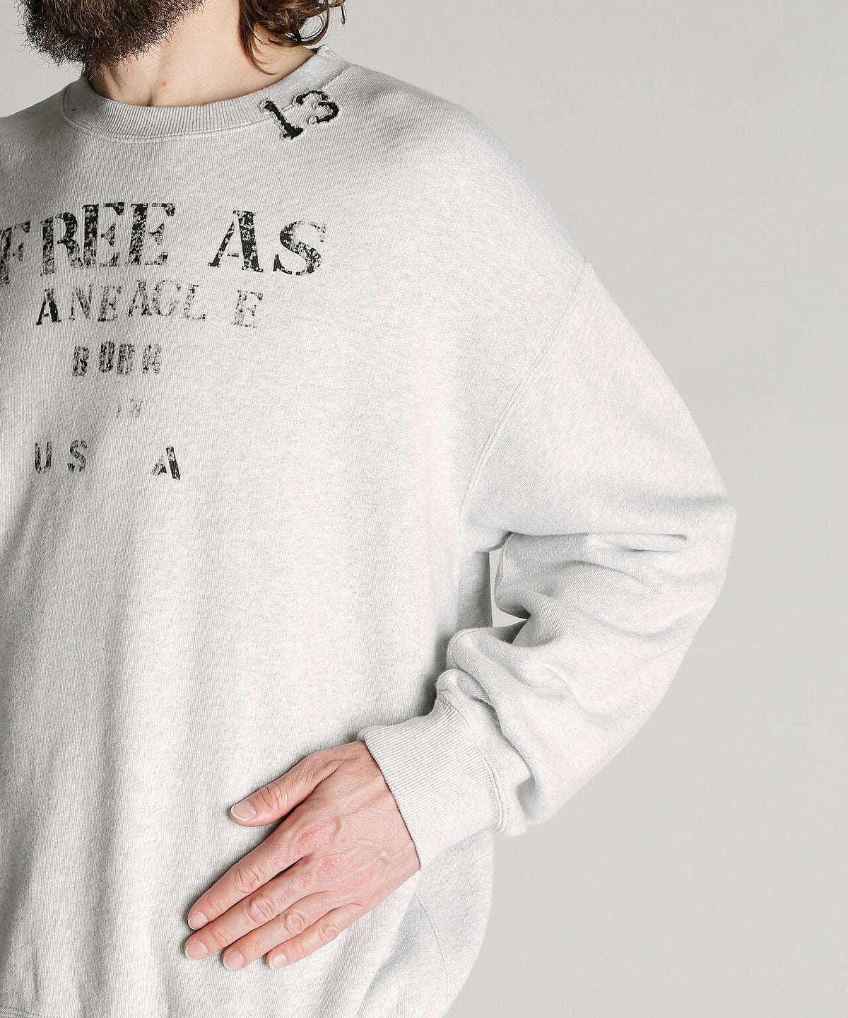CREW SWEAT RANDOM STENCIL/クルー スウェット ランダム ステンシル