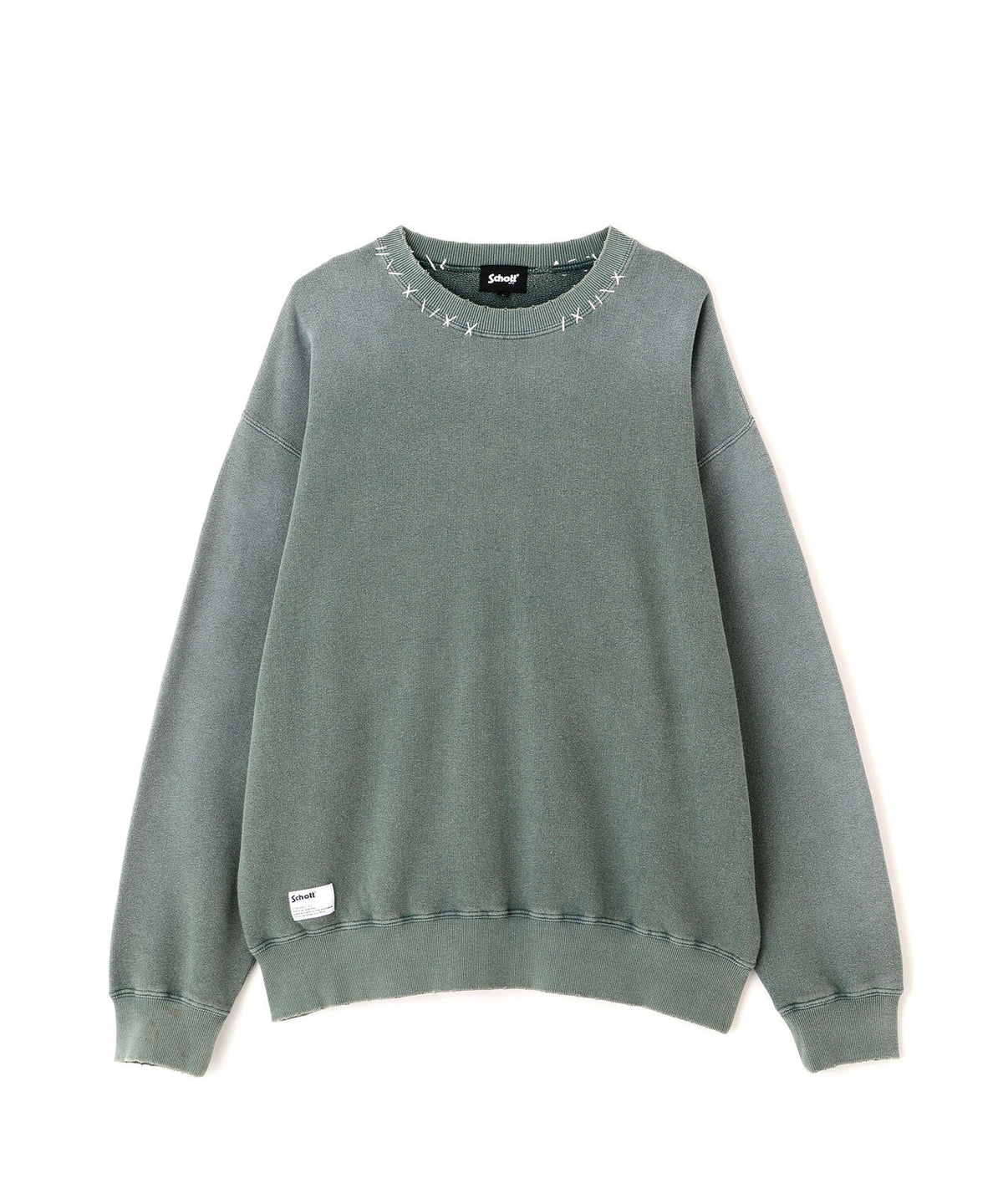 ASING CREW SWEAT HAND STITCH/エイジング クルーハンドステッチ スウェット