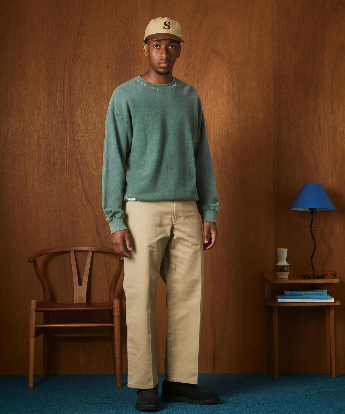 ASING CREW SWEAT HAND STITCH/エイジング クルーハンドステッチ スウェット