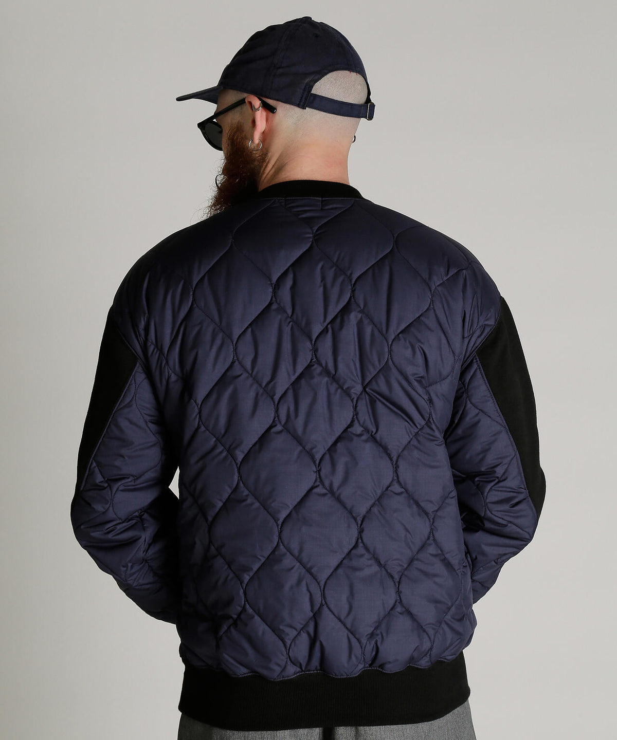 QUILTED COMBI. CREW SWEAT/キルティング コンビ クルー スウェット