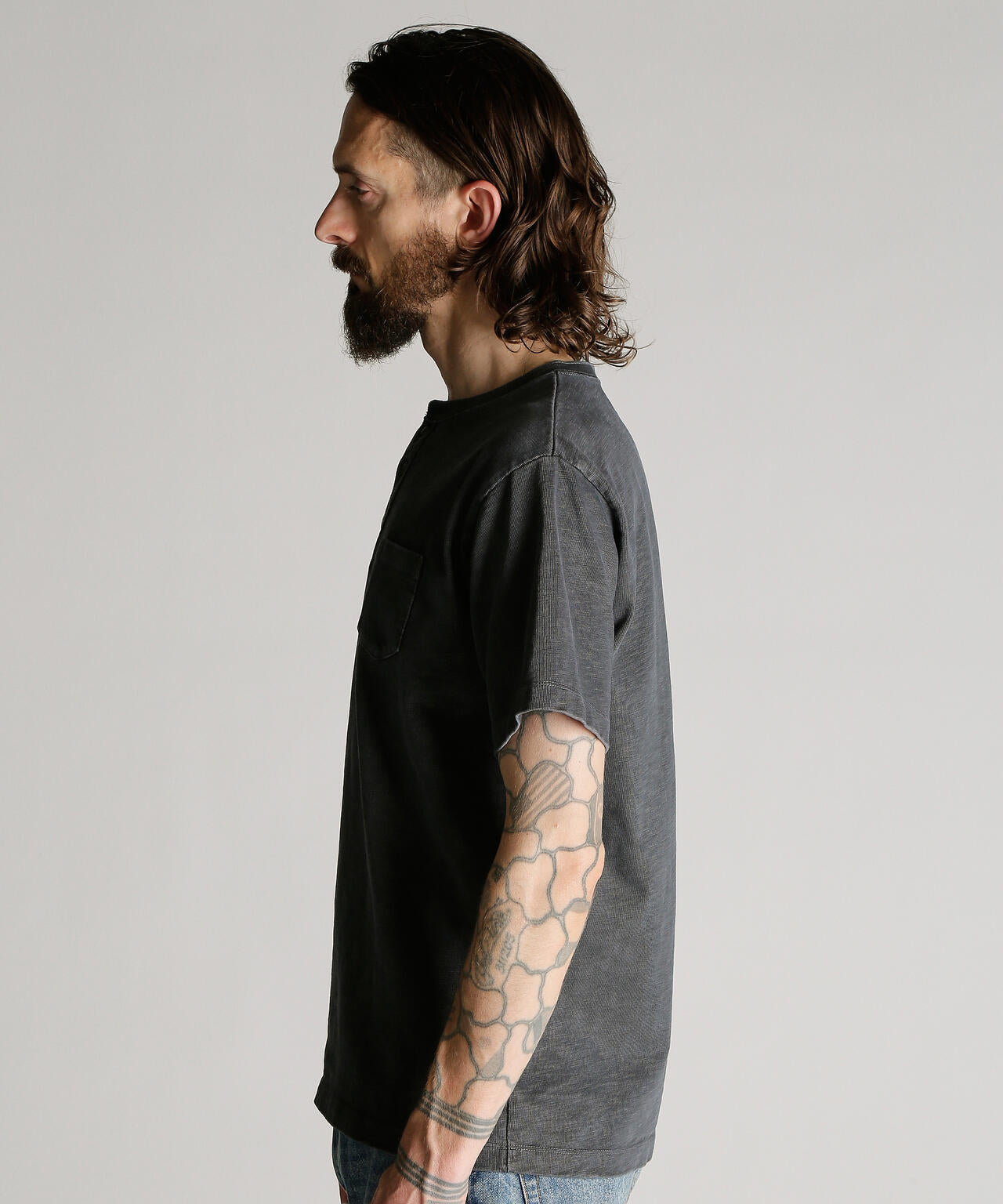 SLUB HENLEY T-SHIRT/スラブ ヘンリー Tシャツ