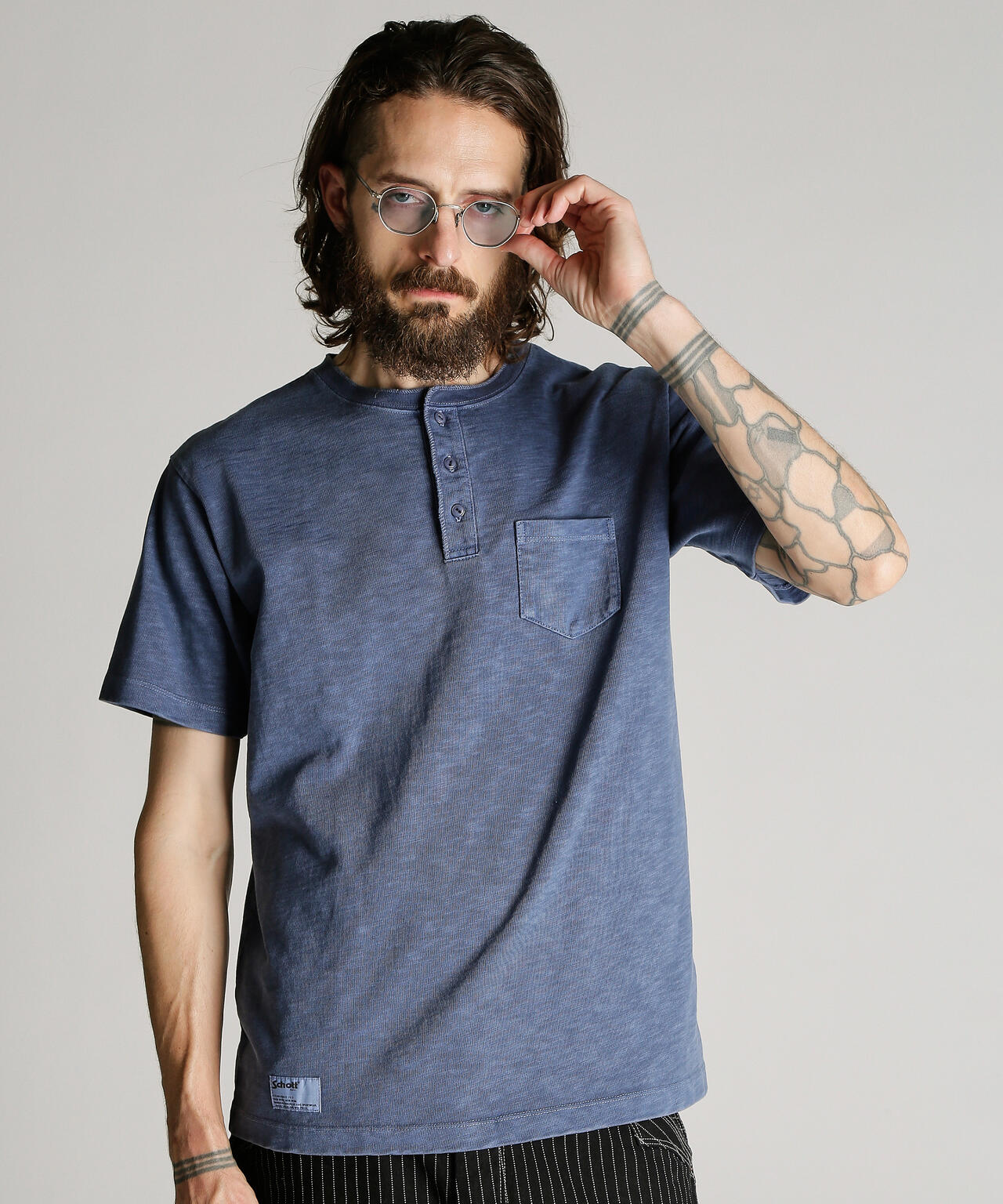 SLUB HENLEY T-SHIRT/スラブ ヘンリー Tシャツ