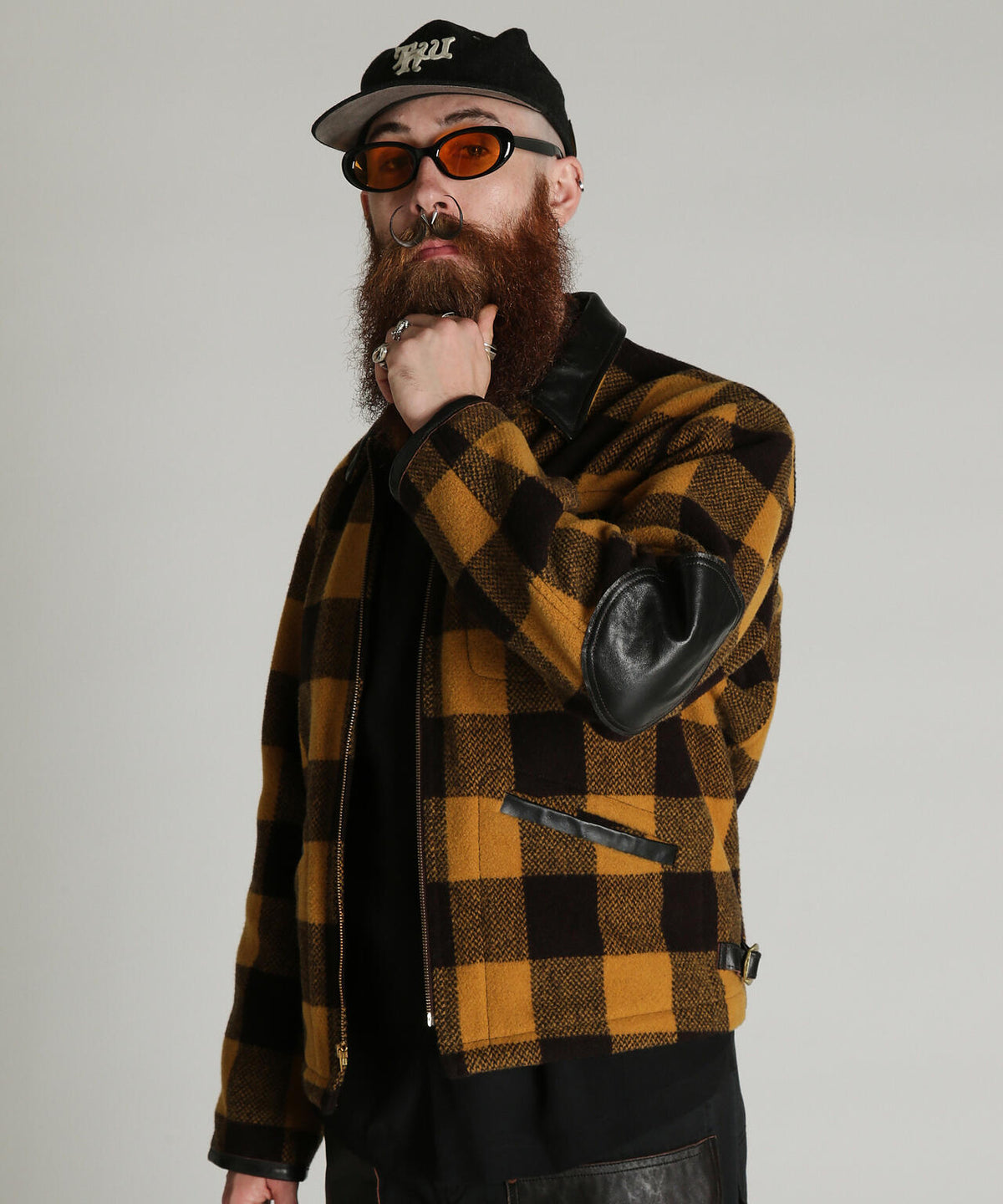 BUFFALO LEATHER COMB. JKT/バッファロー レザー コンビ ジャケット