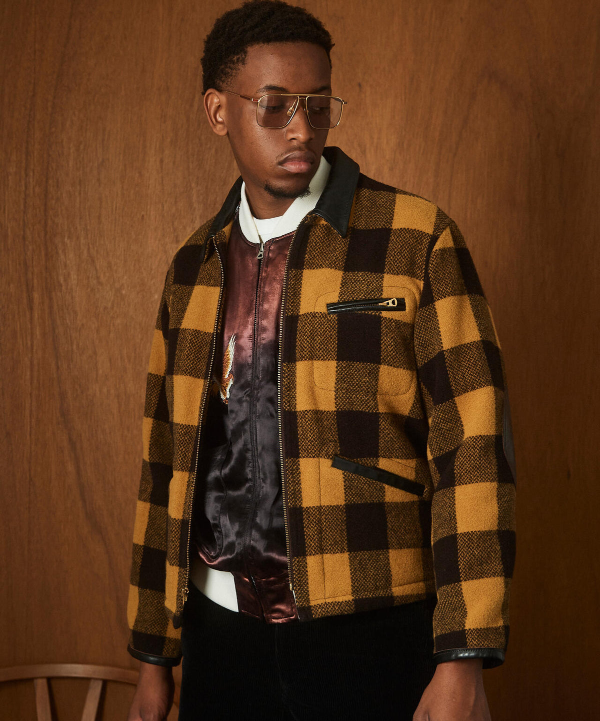 BUFFALO LEATHER COMB. JKT/バッファロー レザー コンビ ジャケット