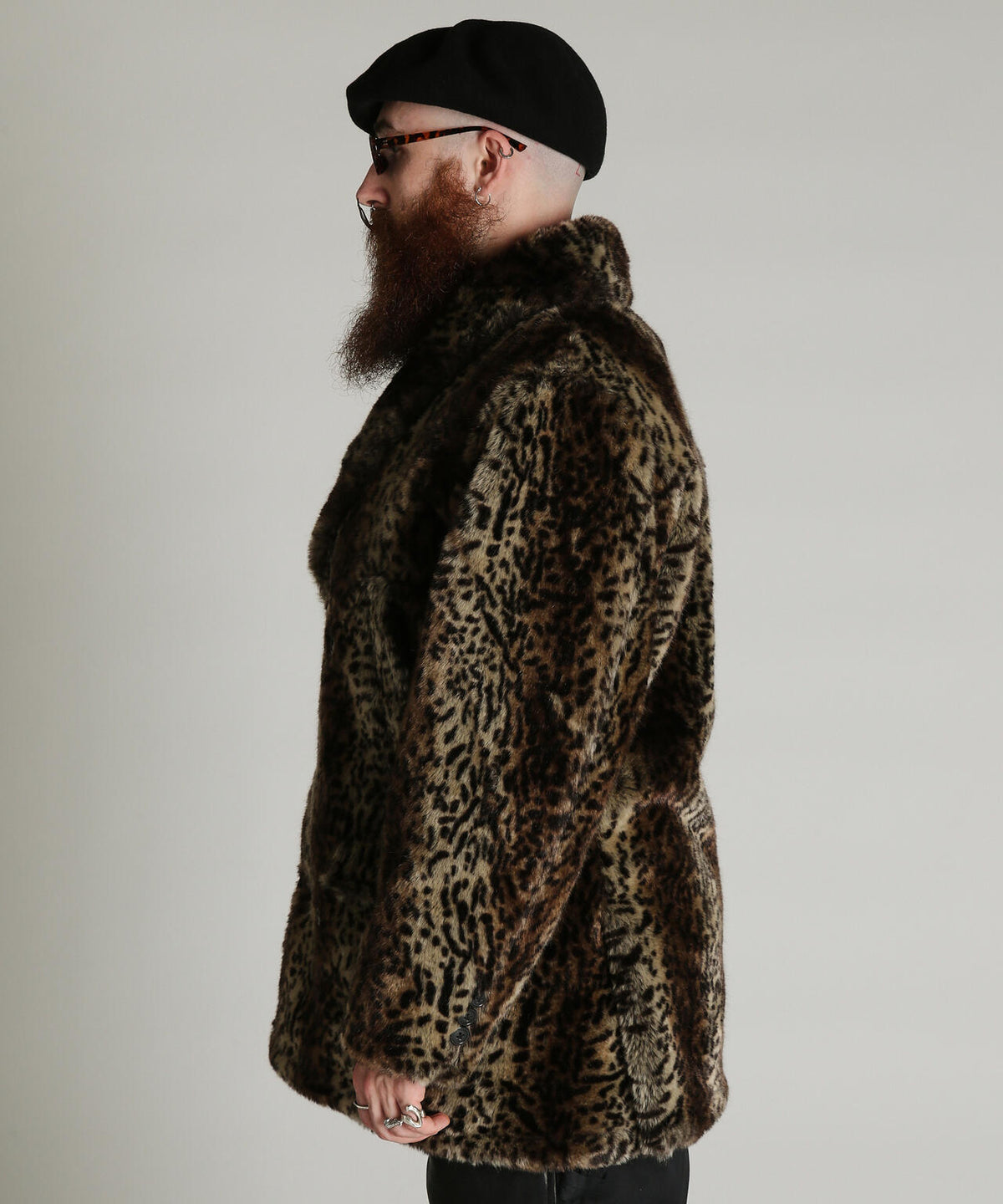 LEOPARD FUR CHESTERFIELD COAT/レパード ファー チェスターフィールド コート