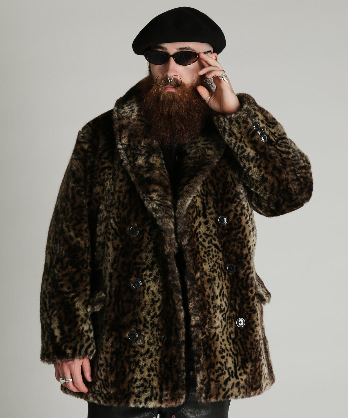 LEOPARD FUR CHESTERFIELD COAT/レパード ファー チェスターフィールド コート