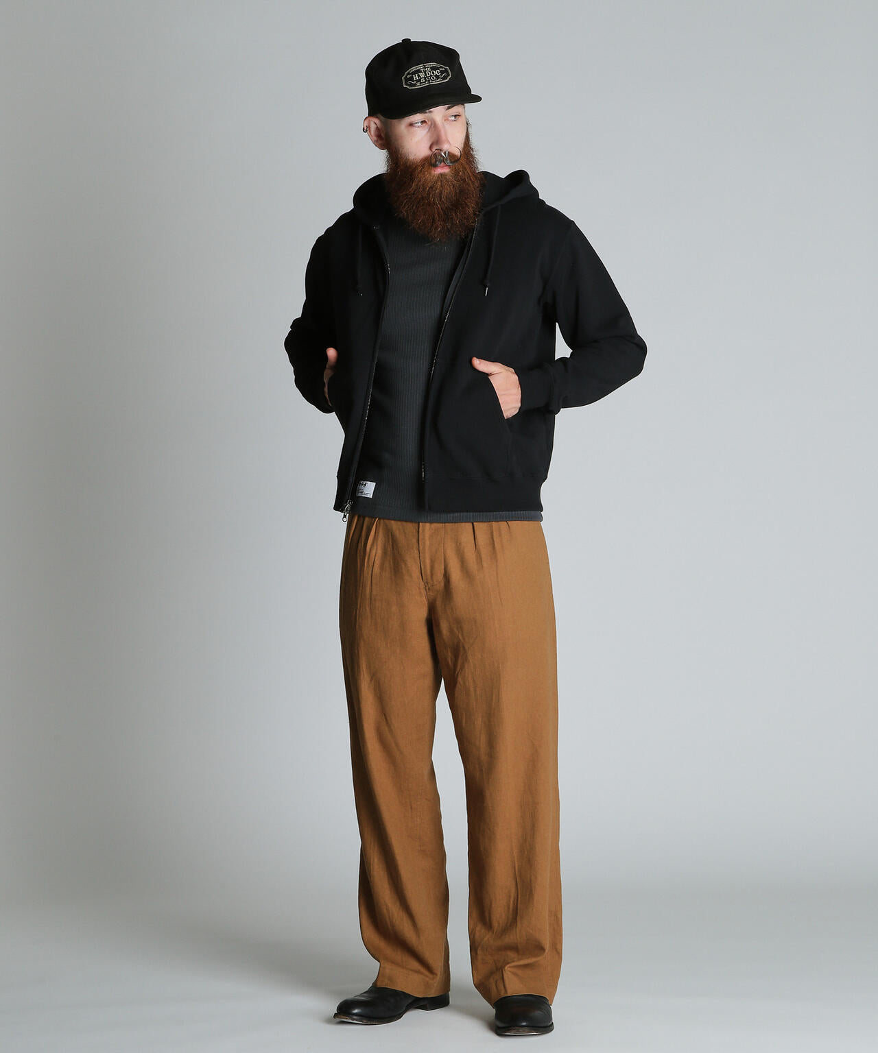 BLANK ZIP HOODED/ブランク ジップ パーカー