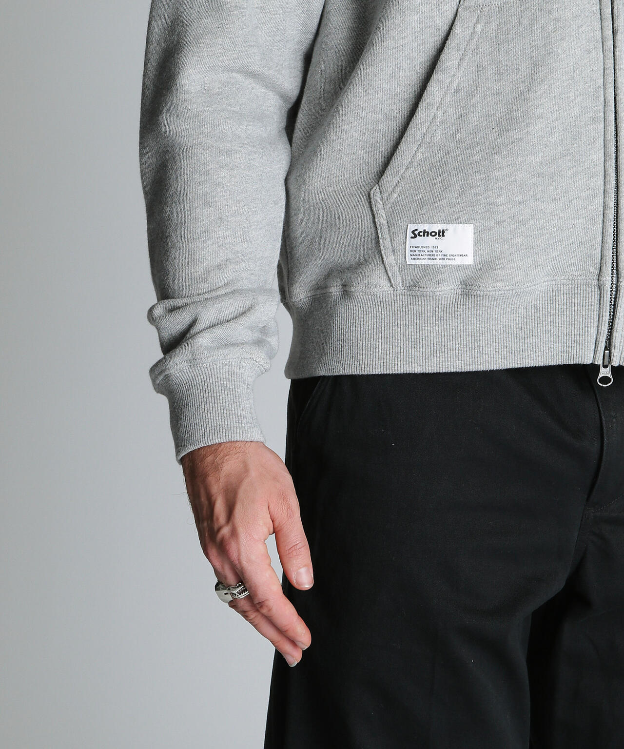 BLANK ZIP HOODED/ブランク ジップ パーカー
