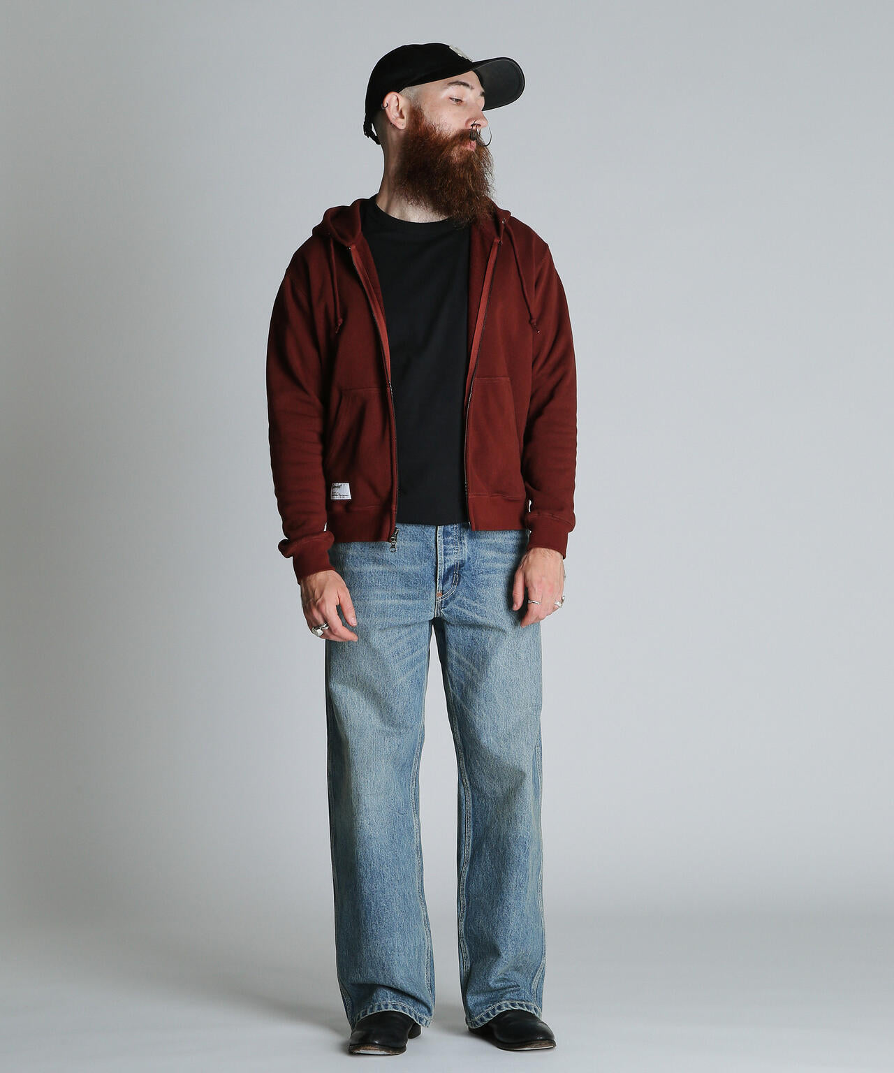 BLANK ZIP HOODED/ブランク ジップ パーカー