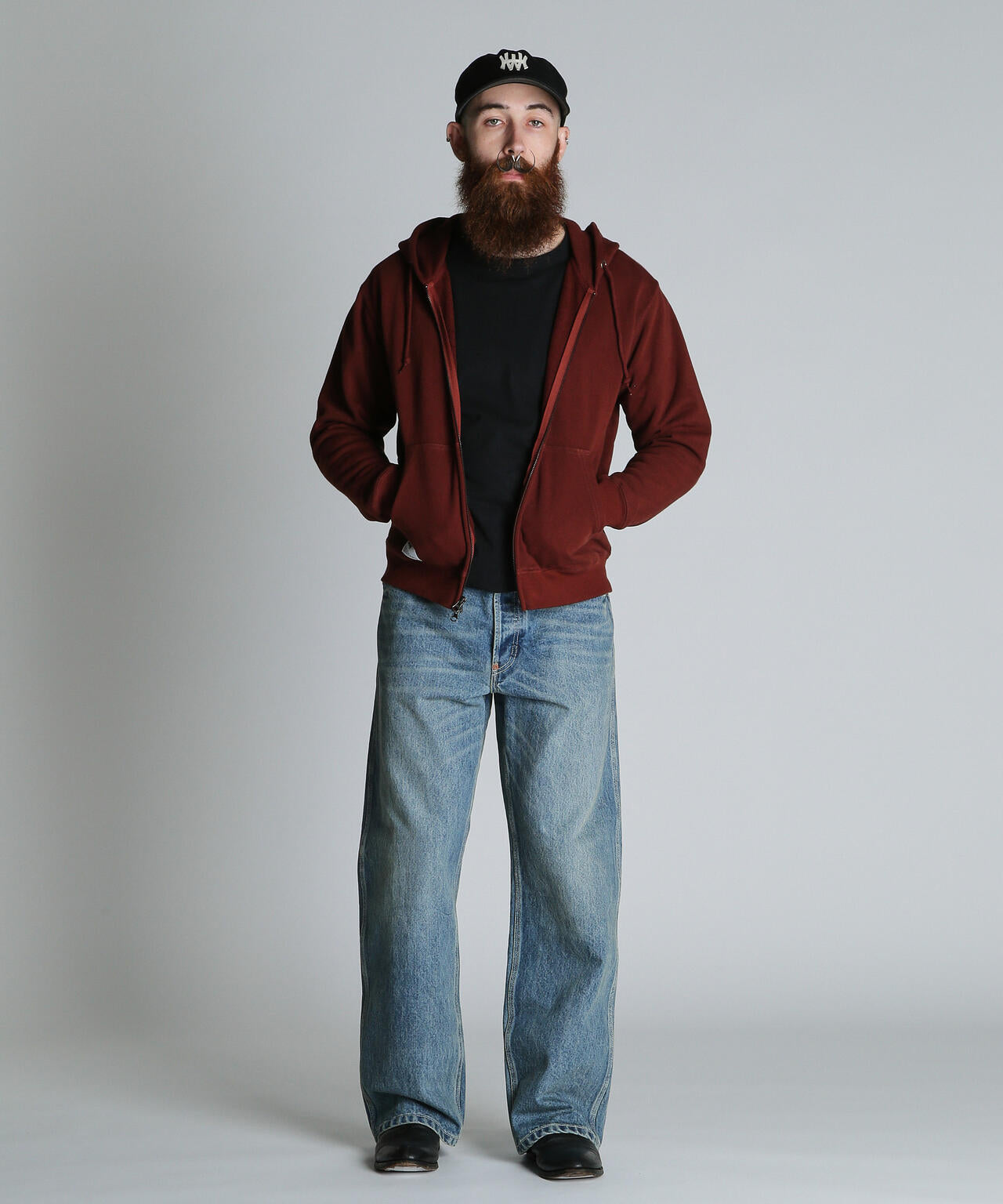 BLANK ZIP HOODED/ブランク ジップ パーカー
