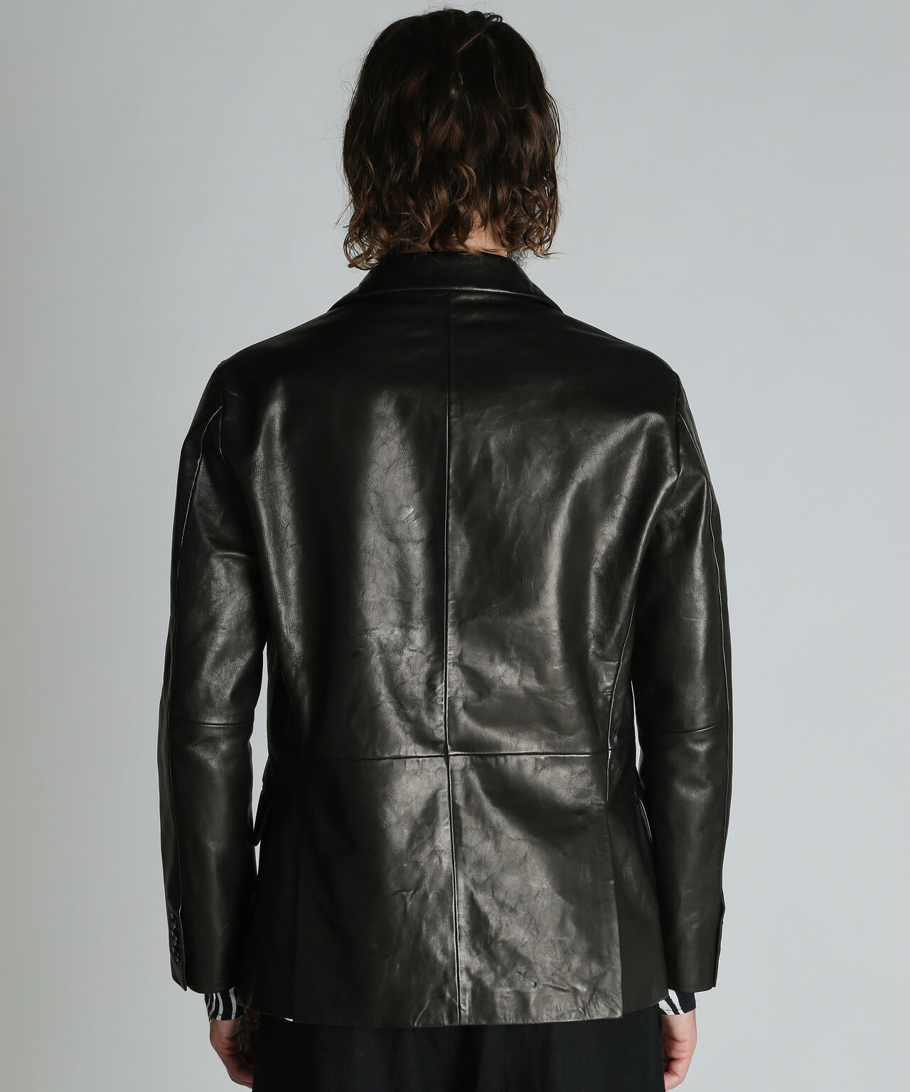 LEATHER TAILORED JACKET/レザーテーラードジャケット