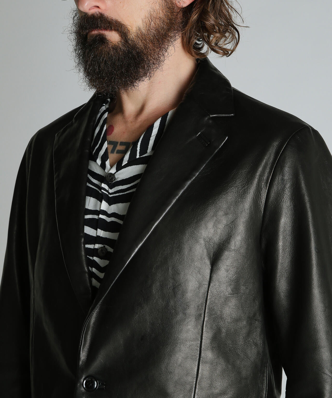LEATHER TAILORED JACKET/レザーテーラードジャケット