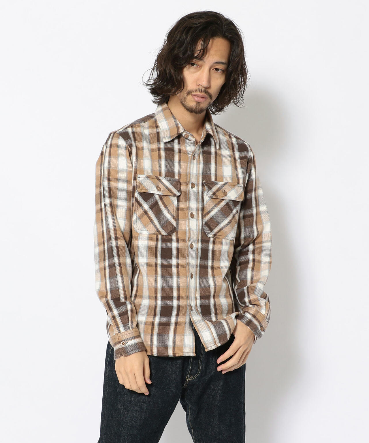 【DAILY/デイリー】 コットン フランネルシャツ/COTTON FLANNEL SHIRT