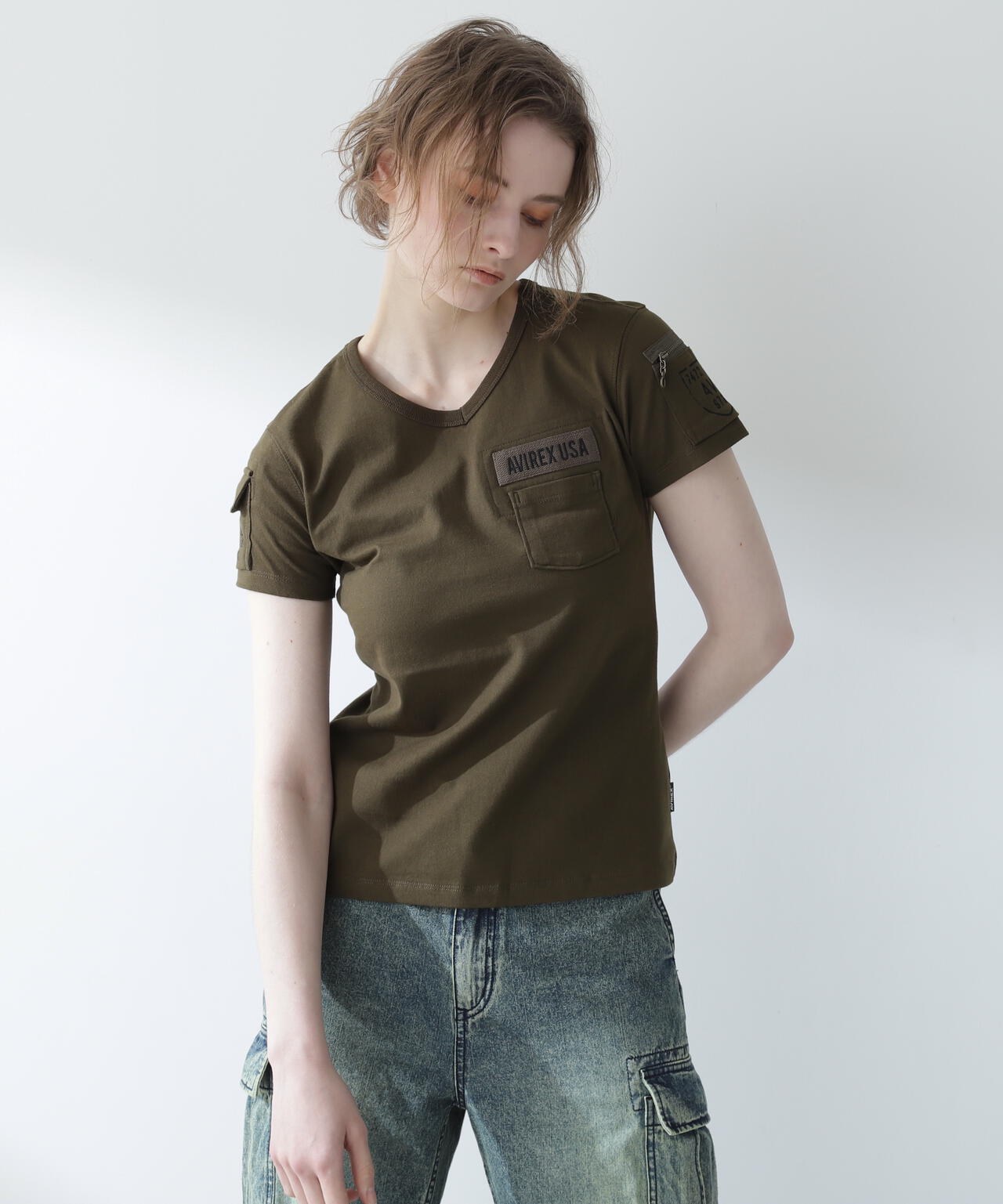【WEB限定】ファティーグVネックティーシャツ/ FATIGUE V-NECK T-SHIRT