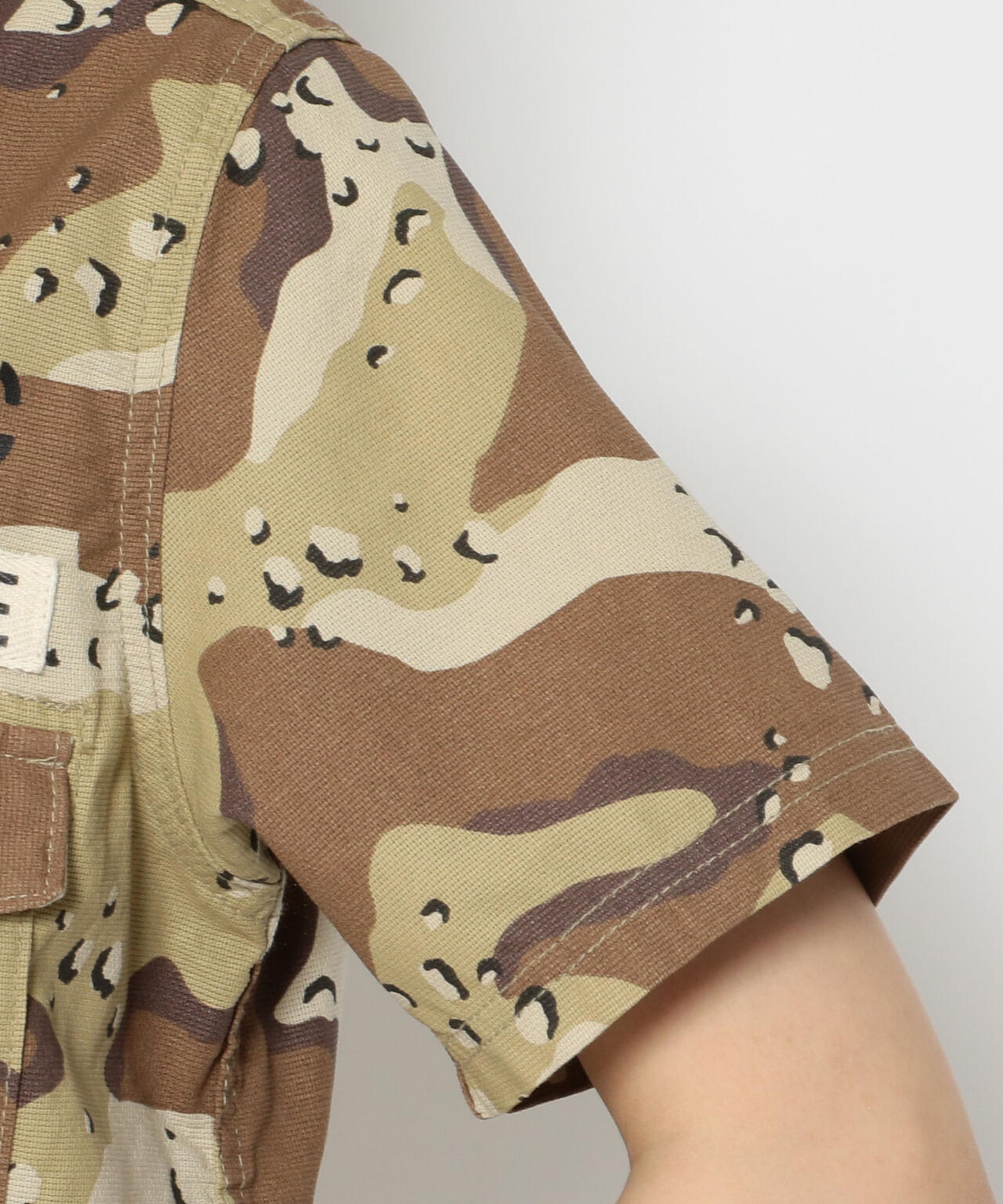ステンシルパッチド ミリタリーシャツ/ STENCIL PATCHED MILITARY SHIRT