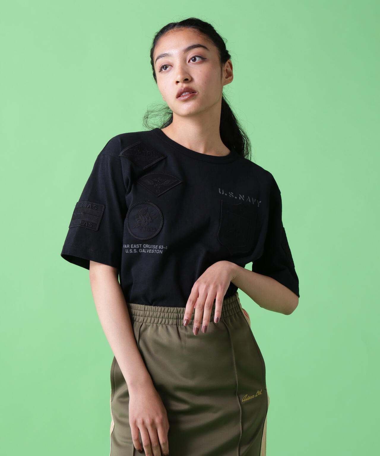 【WEB&DEPOT限定】ユニセックス トップガン ワッペン Tシャツ/TOP GUN WAPPEN T-SHIRT