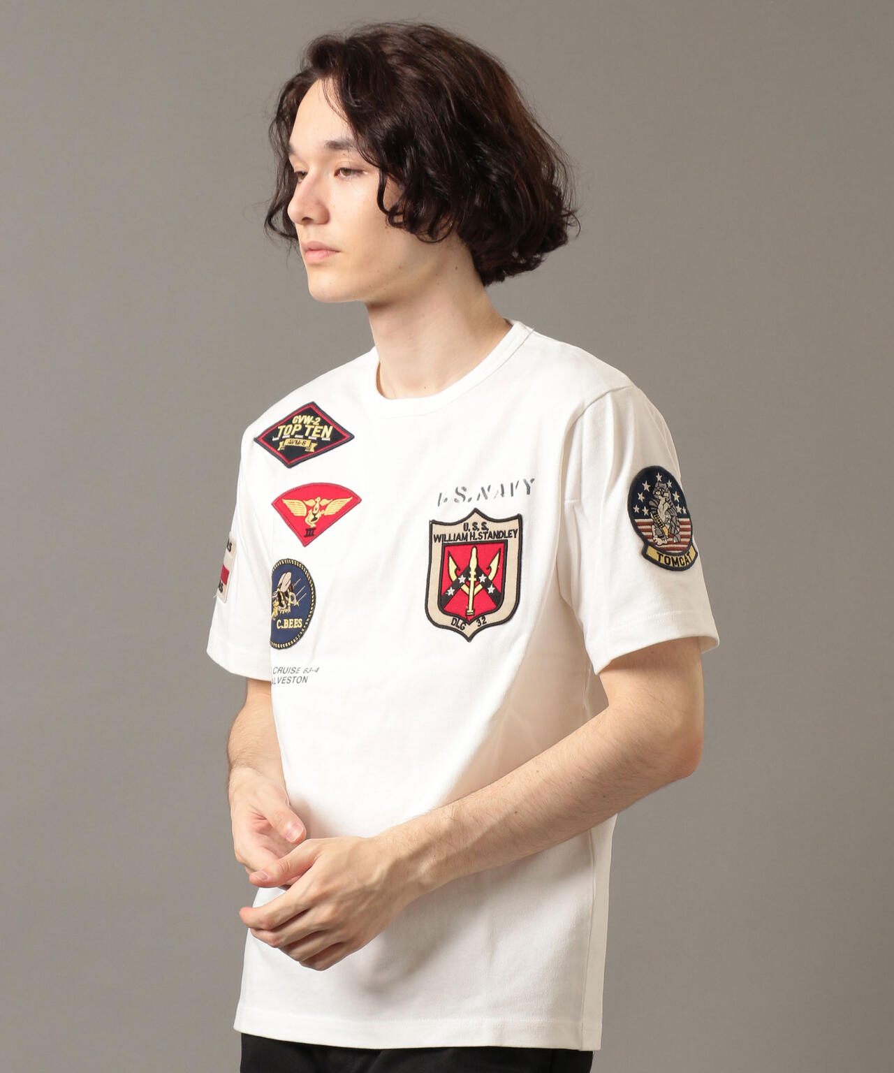 【WEB&DEPOT限定】ユニセックス トップガン ワッペン Tシャツ/TOP GUN WAPPEN T-SHIRT