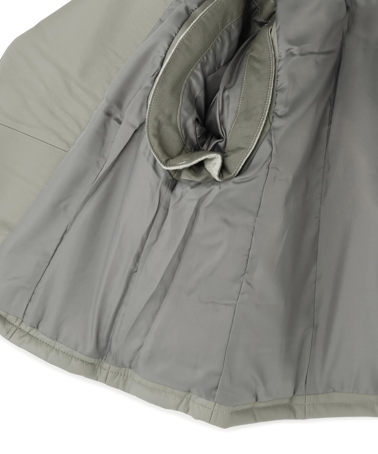 WOOL COMBI LEATHER DOWN/ ウールコンビレザーダウン