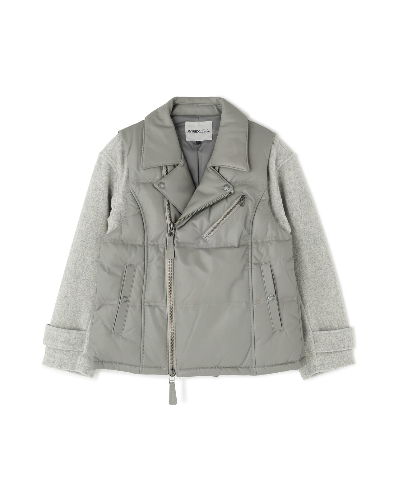 WOOL COMBI LEATHER DOWN/ ウールコンビレザーダウン