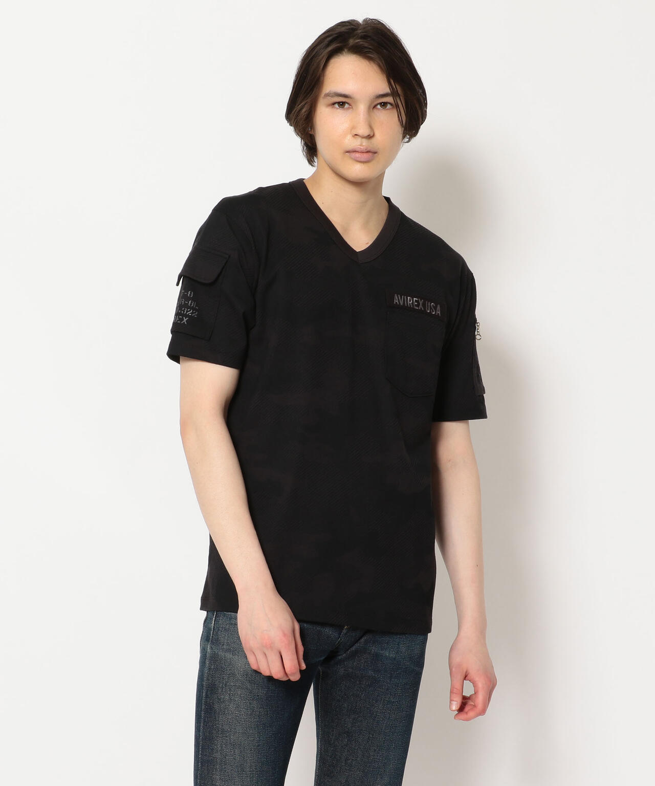 【WEB限定】ファティーグ Vネック Tシャツ/SS FATIGUE V-NECK T-SHIRT/アヴィレックス/AVIREX