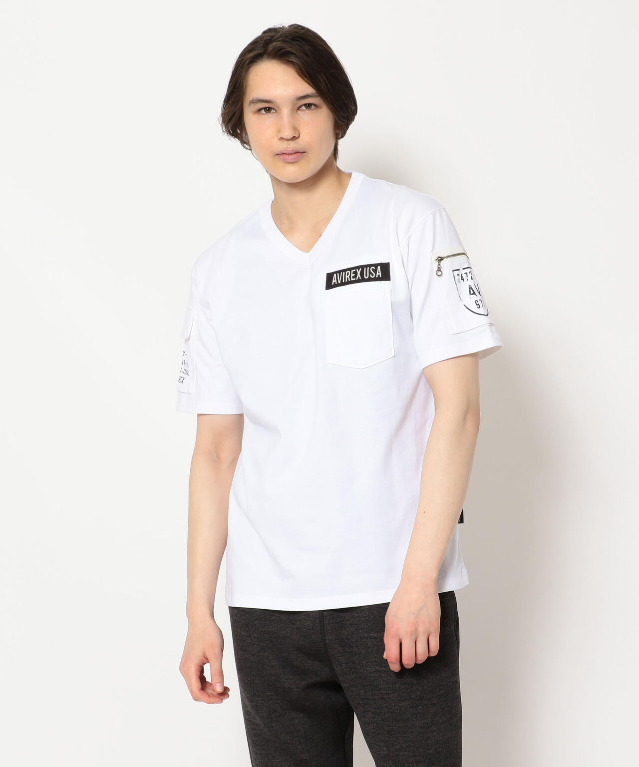 【WEB限定】ファティーグ Vネック Tシャツ/SS FATIGUE V-NECK T-SHIRT/アヴィレックス/AVIREX