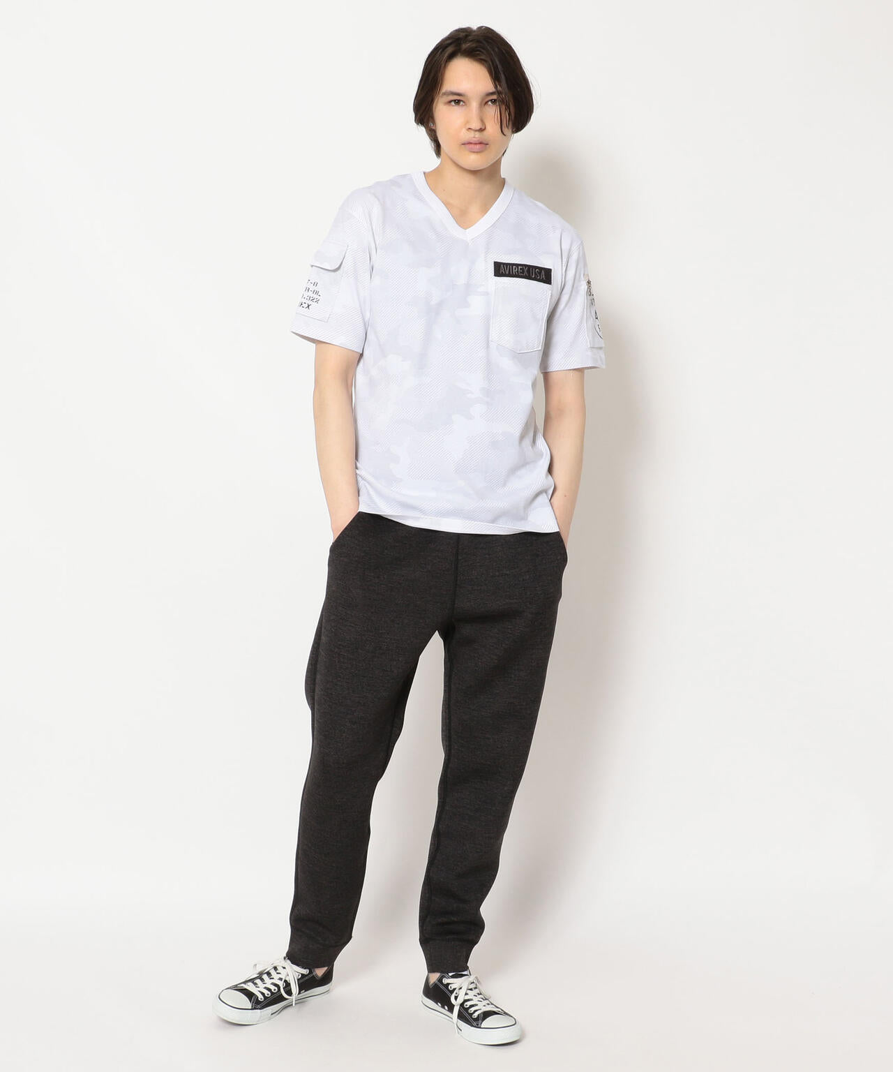 【WEB限定】ファティーグ Vネック Tシャツ/SS FATIGUE V-NECK T-SHIRT/アヴィレックス/AVIREX
