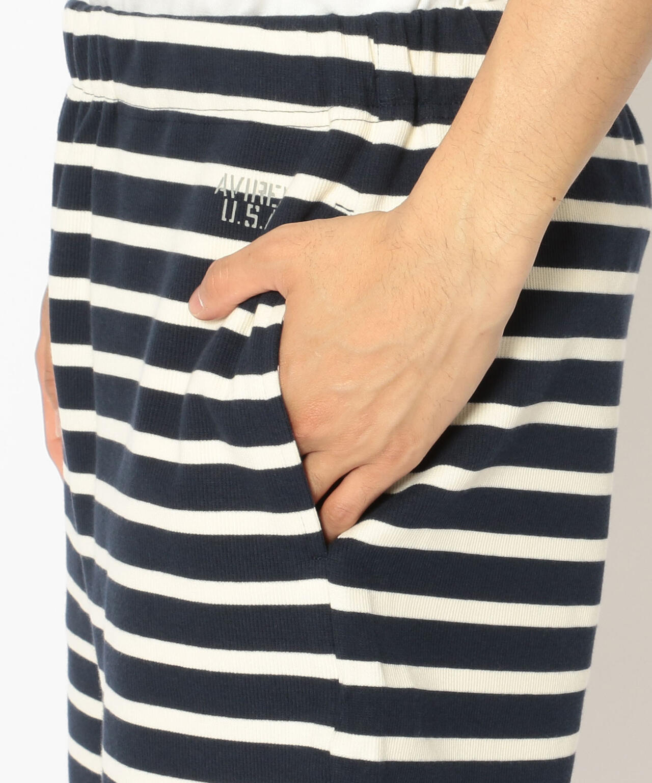 【DAILY/デイリー】ボーダー リブ ショーツ/BORDER RIB SHORT PANT